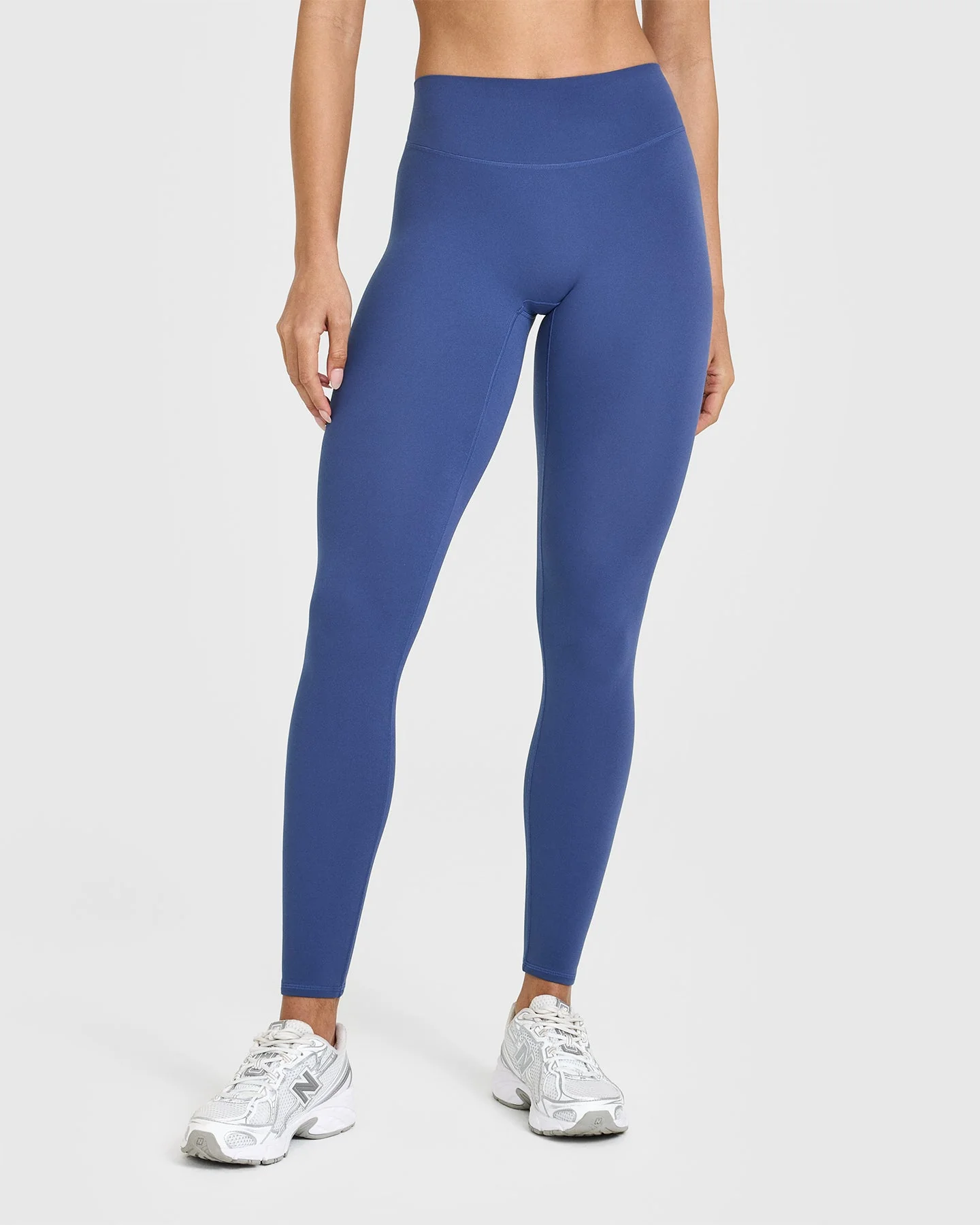 SoftMotion™ Leggings with White Logo | Shadow Blue - Image 2