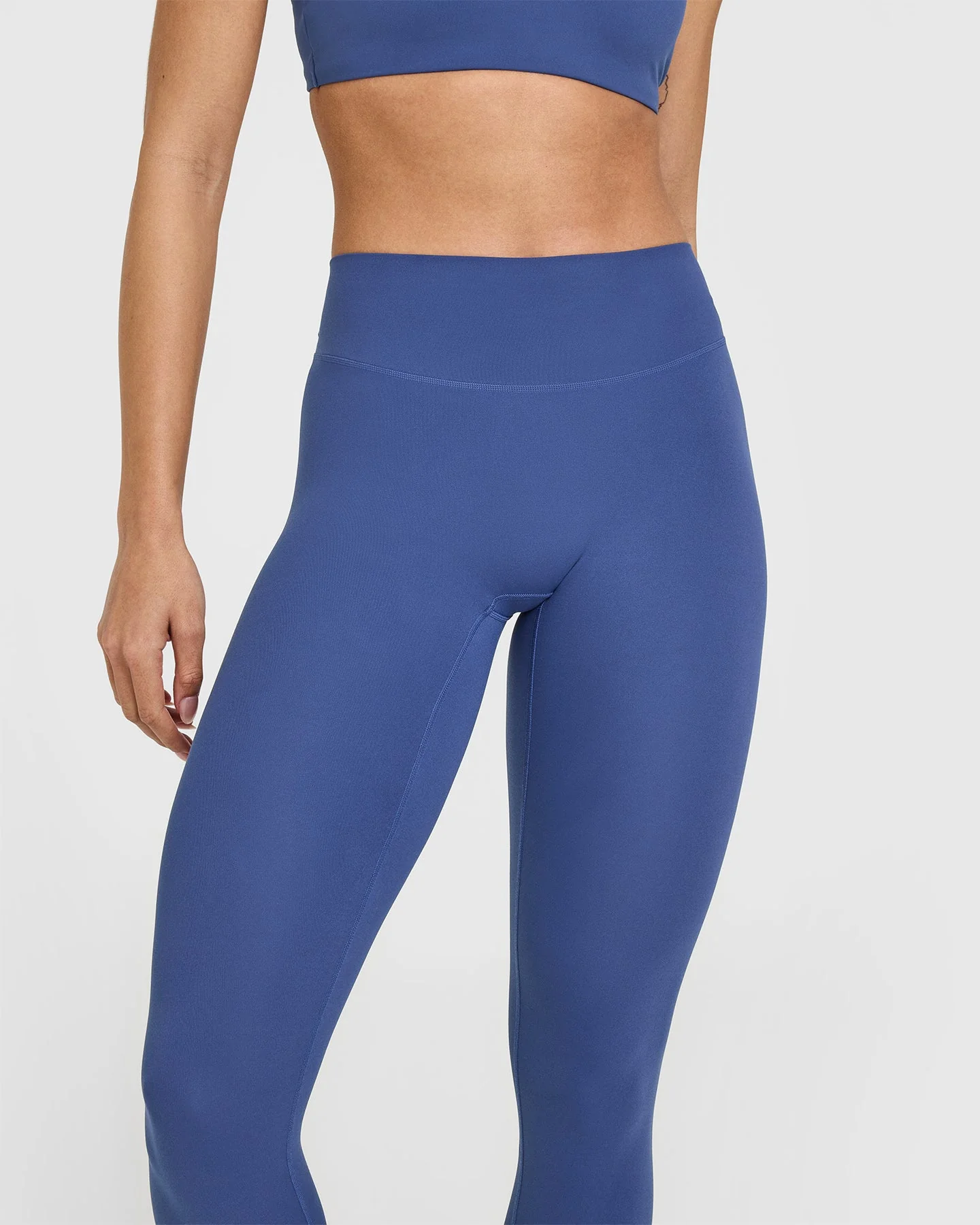 SoftMotion™ Leggings with White Logo | Shadow Blue - Image 5