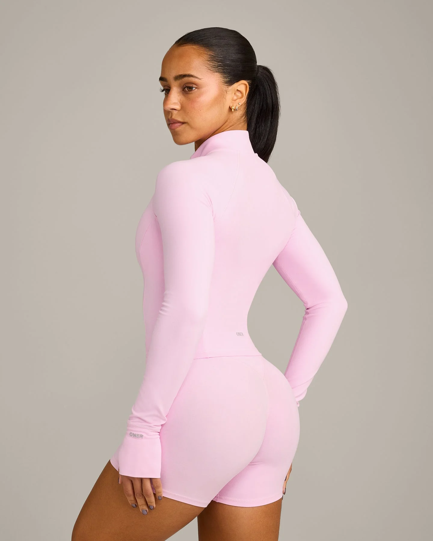SoftMotion™ Mid Jacket with Grey Logo | Chalk Pink - Image 2