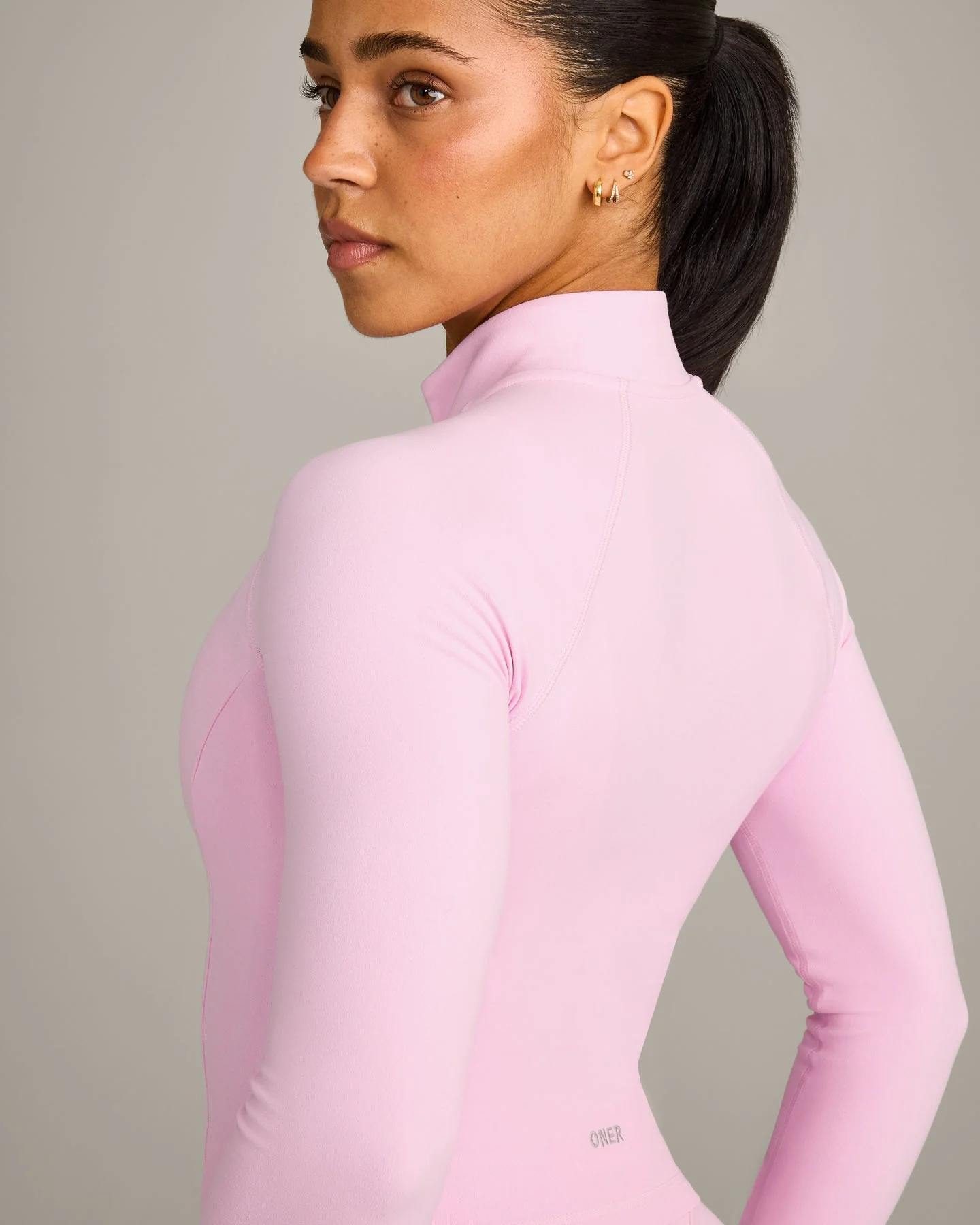 SoftMotion™ Mid Jacket with Grey Logo | Chalk Pink - Image 4