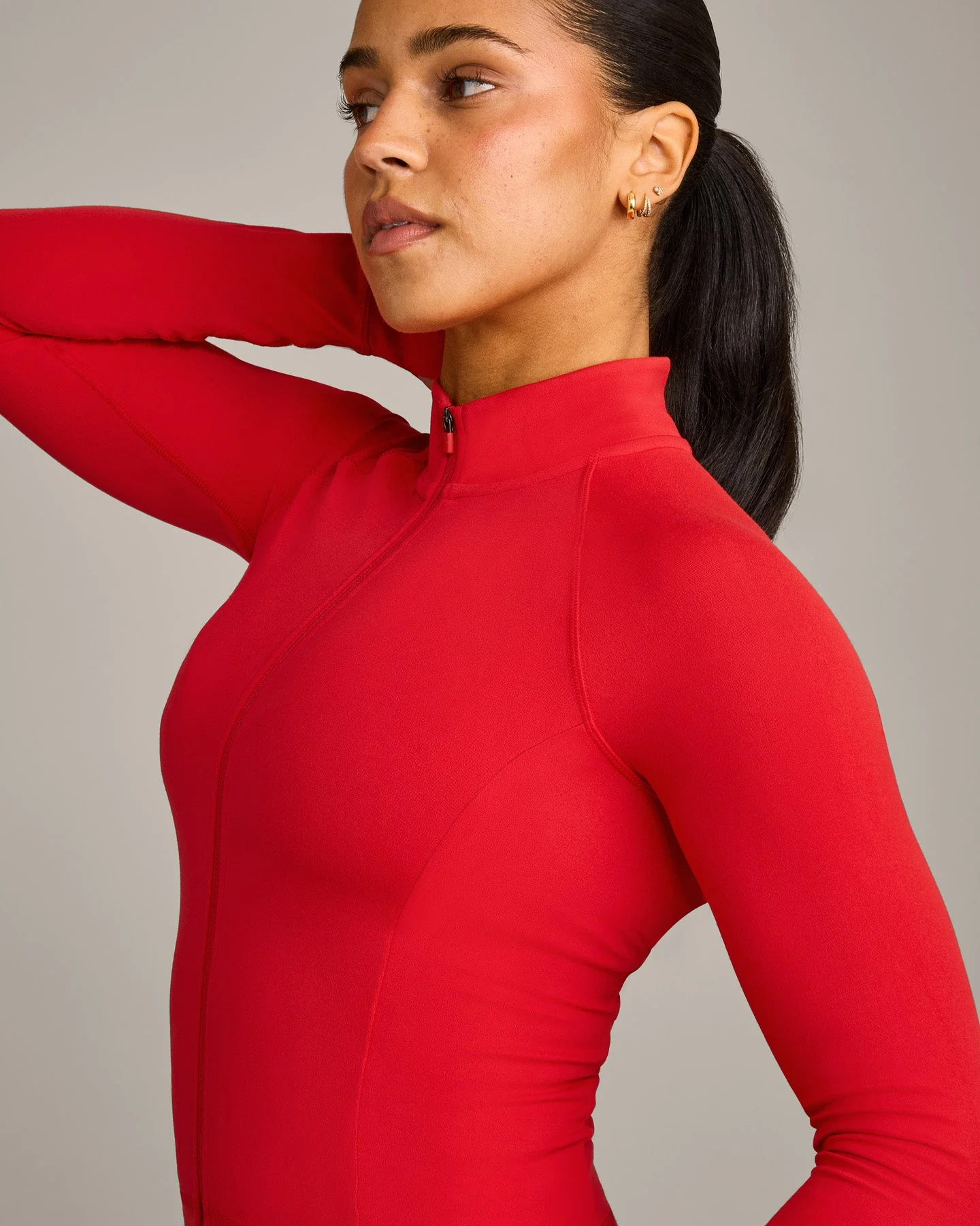 SoftMotion™ Mid Jacket with Grey Logo | Fiery Red - Image 5