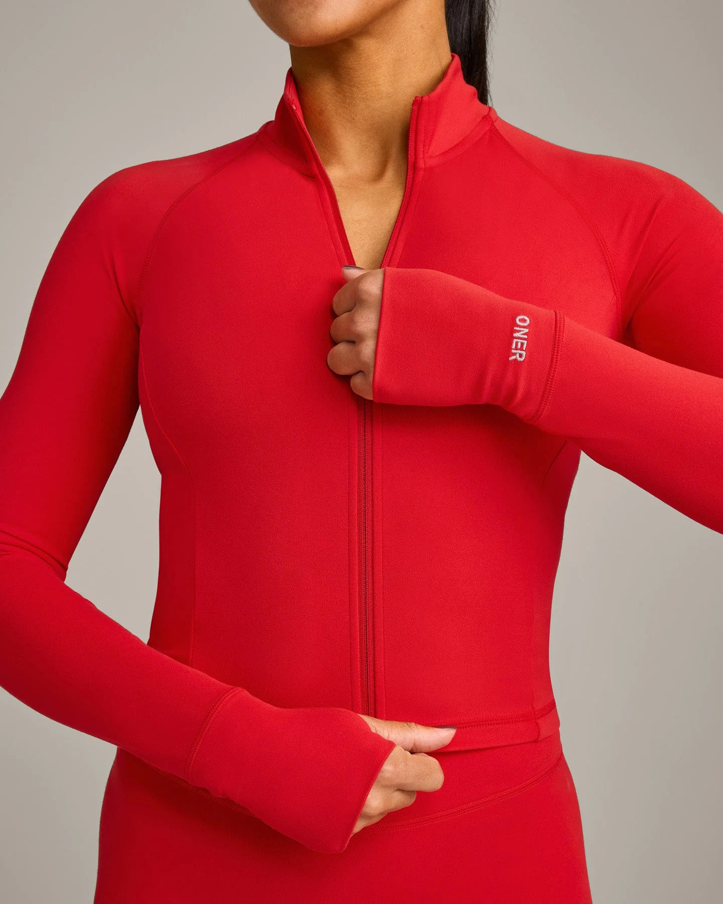 SoftMotion™ Mid Jacket with Grey Logo | Fiery Red - Image 6