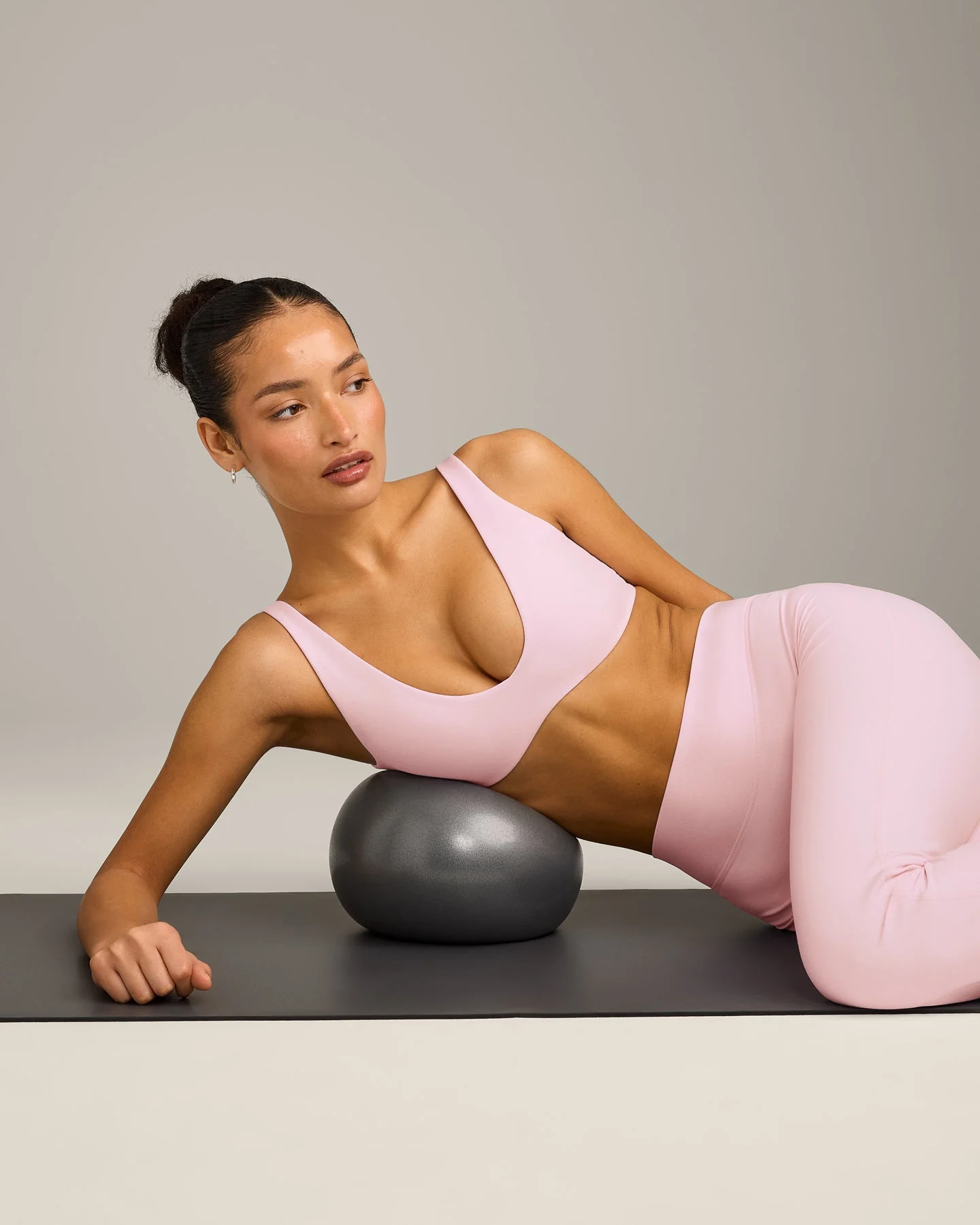 SoftMotion™ Scoop Back Bralette with Grey Logo | Soft Girl Pink - Image 4