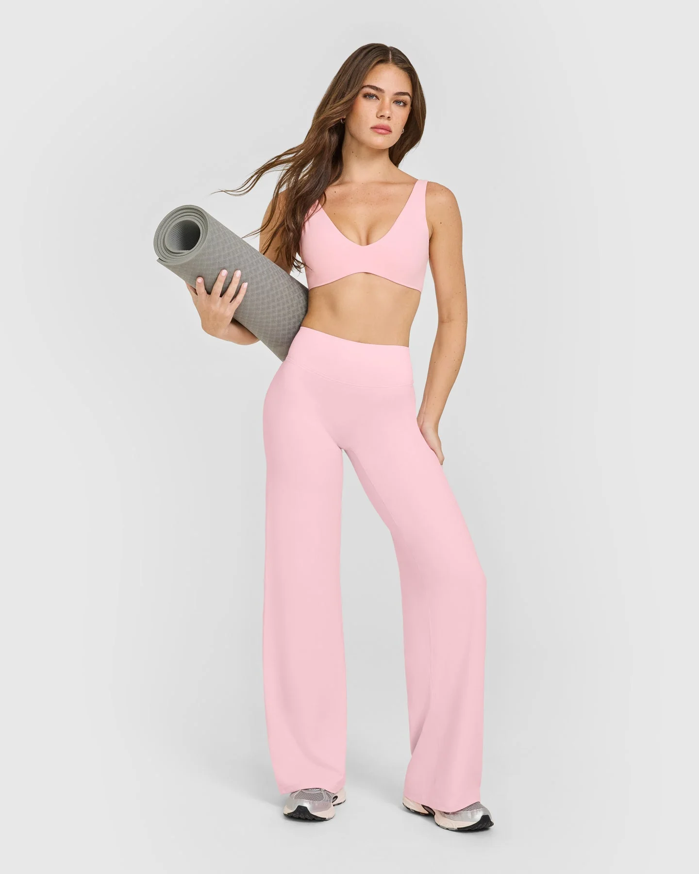 SoftMotion™ Scoop Back Bralette with White Logo | Cherry Blossom Pink - Image 3