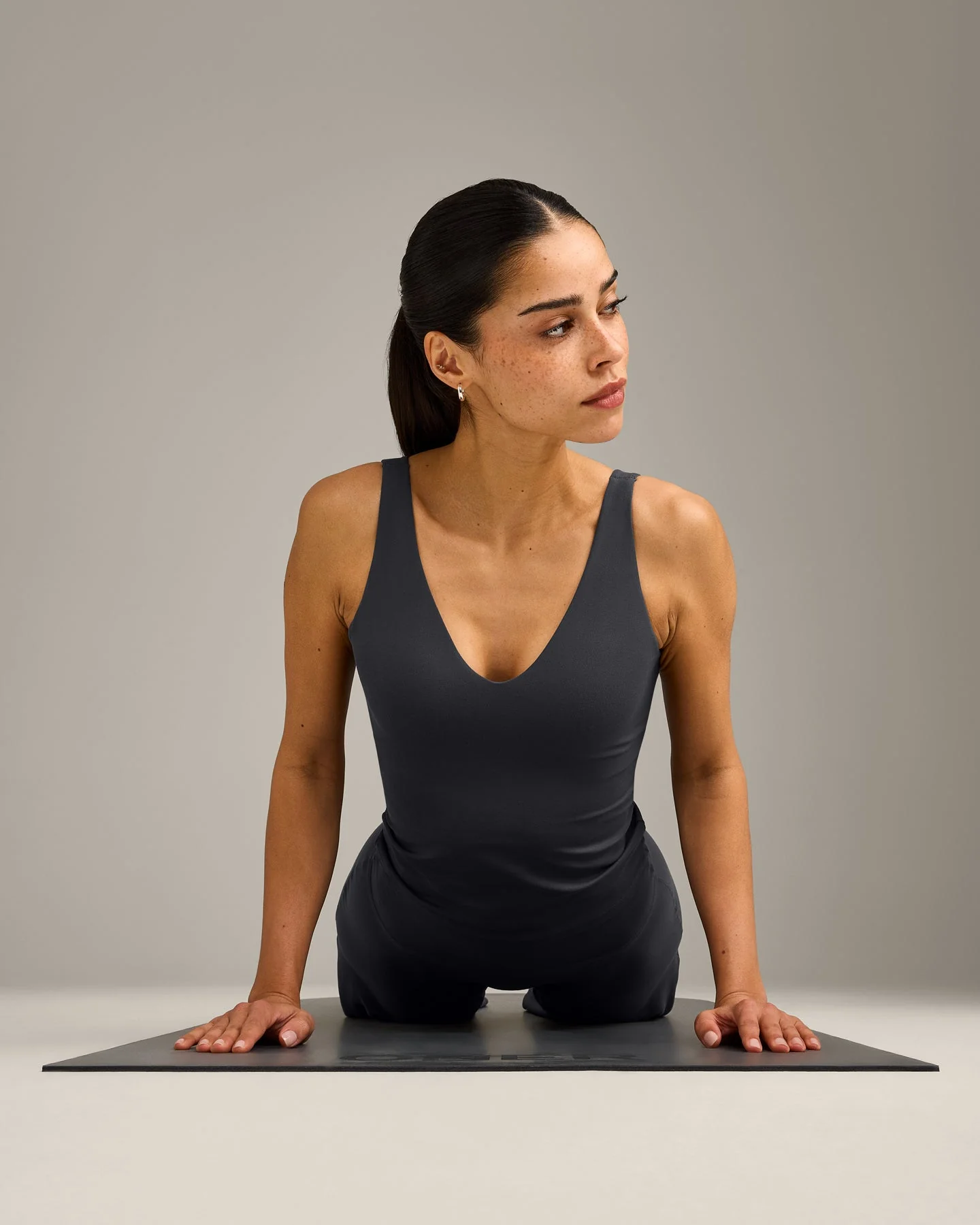 SoftMotion™ Scoop Neck Vest with Grey Logo | Coal - Image 4