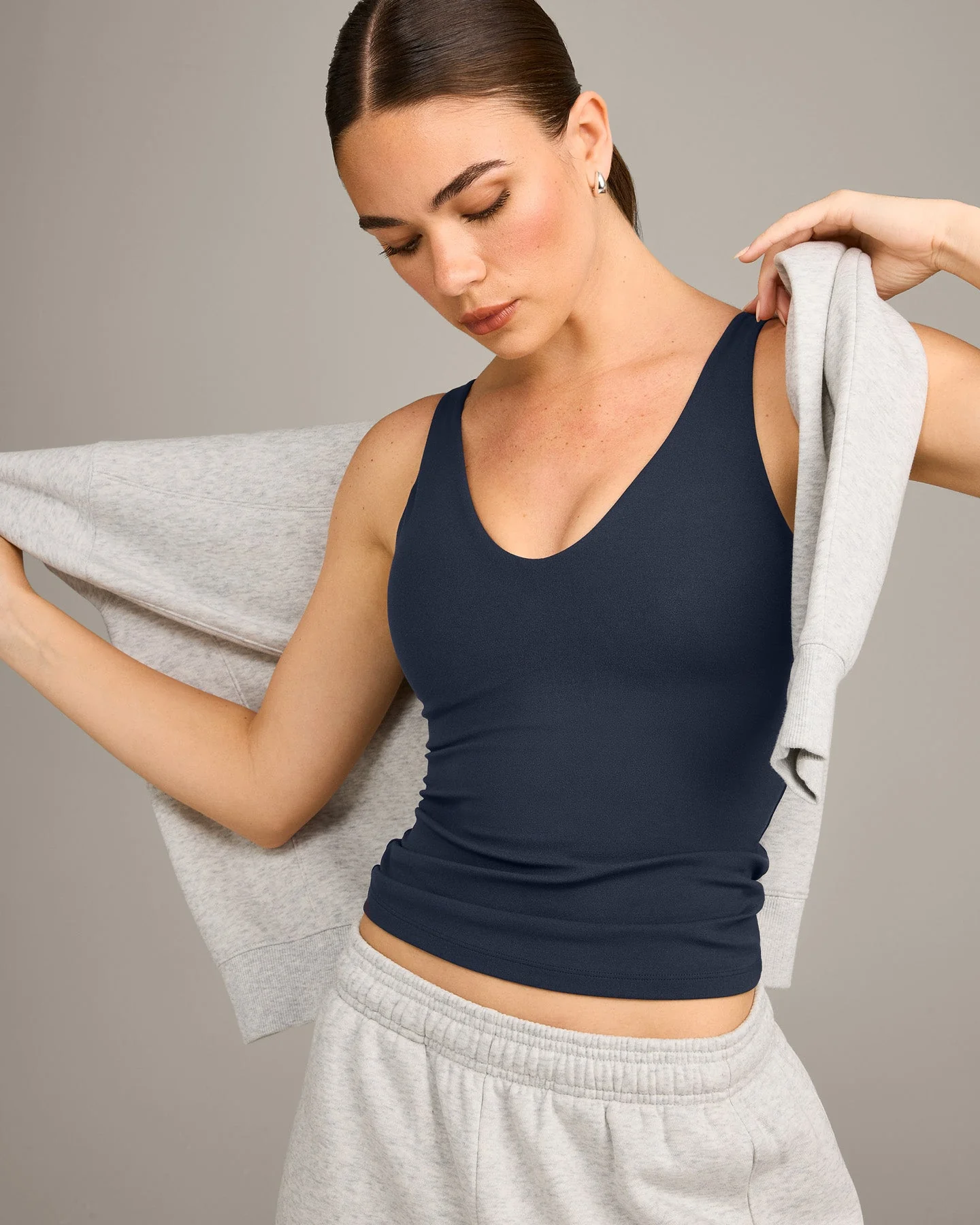SoftMotion™ Scoop Neck Vest with Grey Logo | True Blue - Image 5