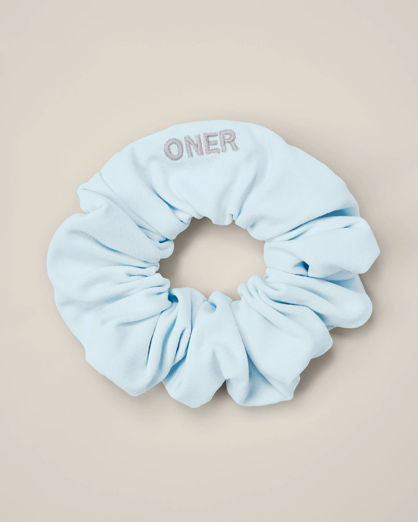 SoftMotion™ Scrunchie with Grey Logo | Cloud Blue - Image 4