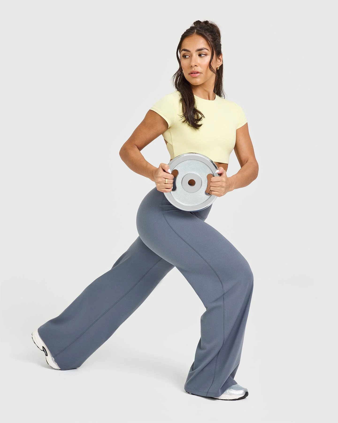 SoftMotion™ Short Sleeve Crop Top | Pastel Yellow - Image 3