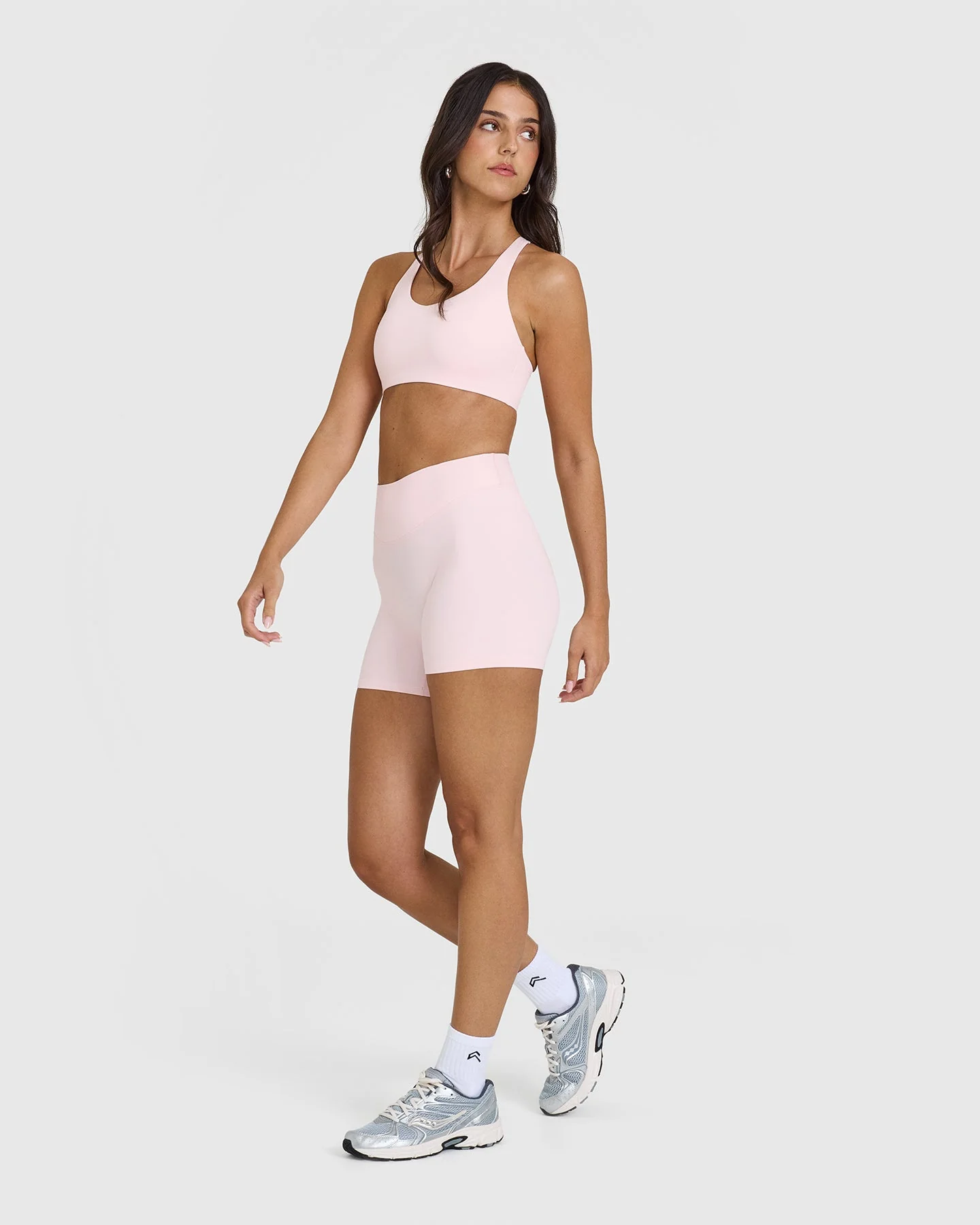 SoftMotion™ Shorts 6" with White Logo | Ballet Pink - Image 3