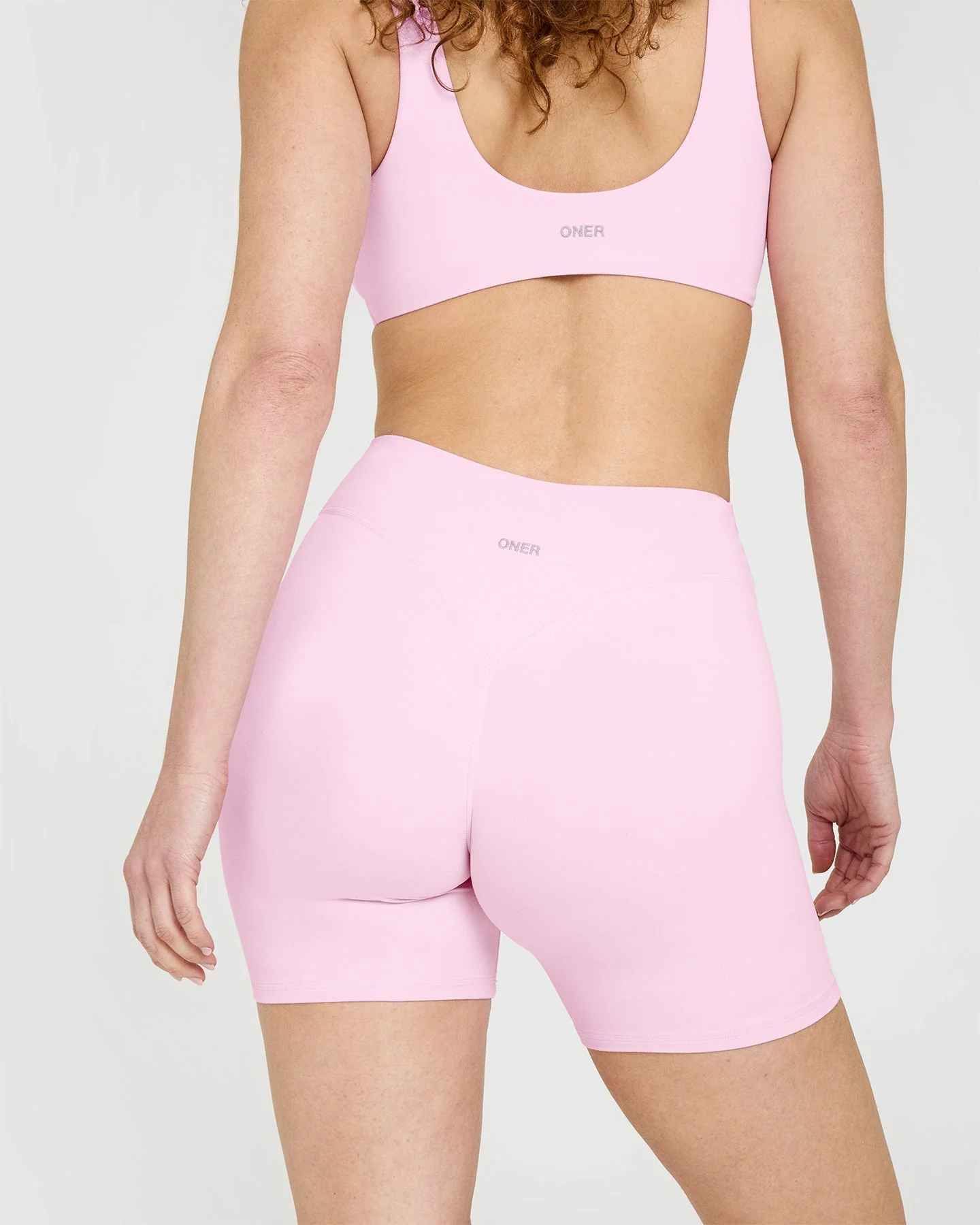 SoftMotion™ Shorts 6" with White Logo | Chalk Pink - Image 4