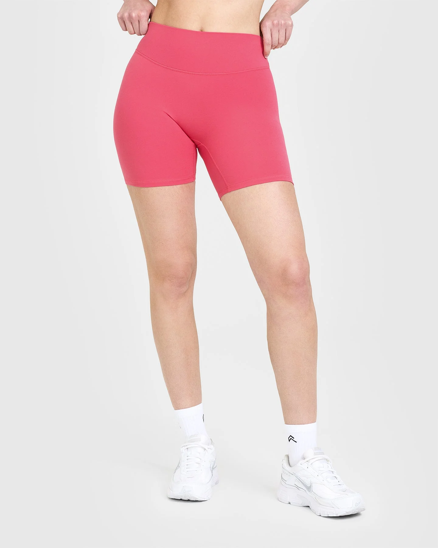 SoftMotion™ Shorts 6" with White Logo | Dark Velvet Pink - Image 2