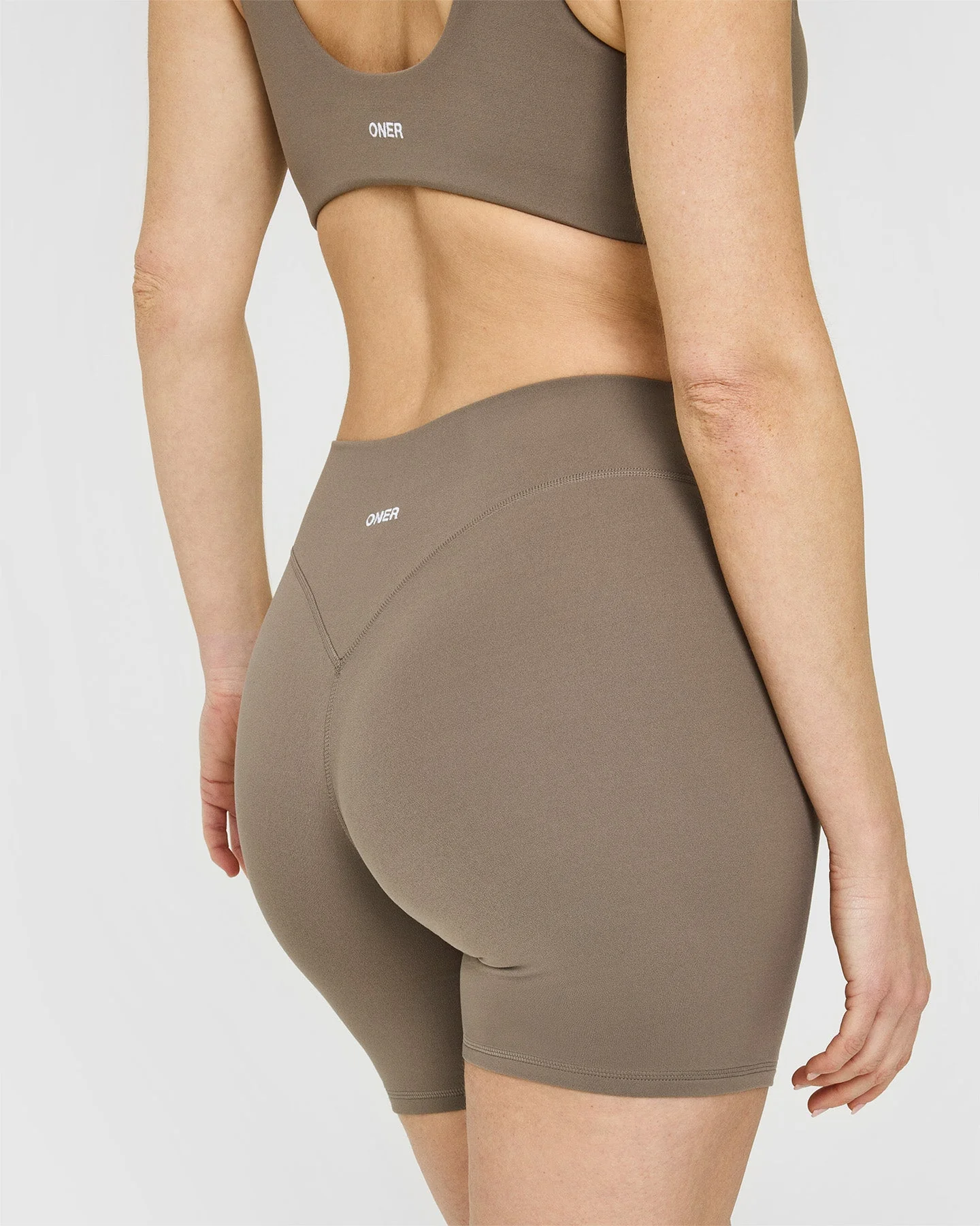 SoftMotion™ Shorts 6" with White Logo | Moss Brown - Image 4