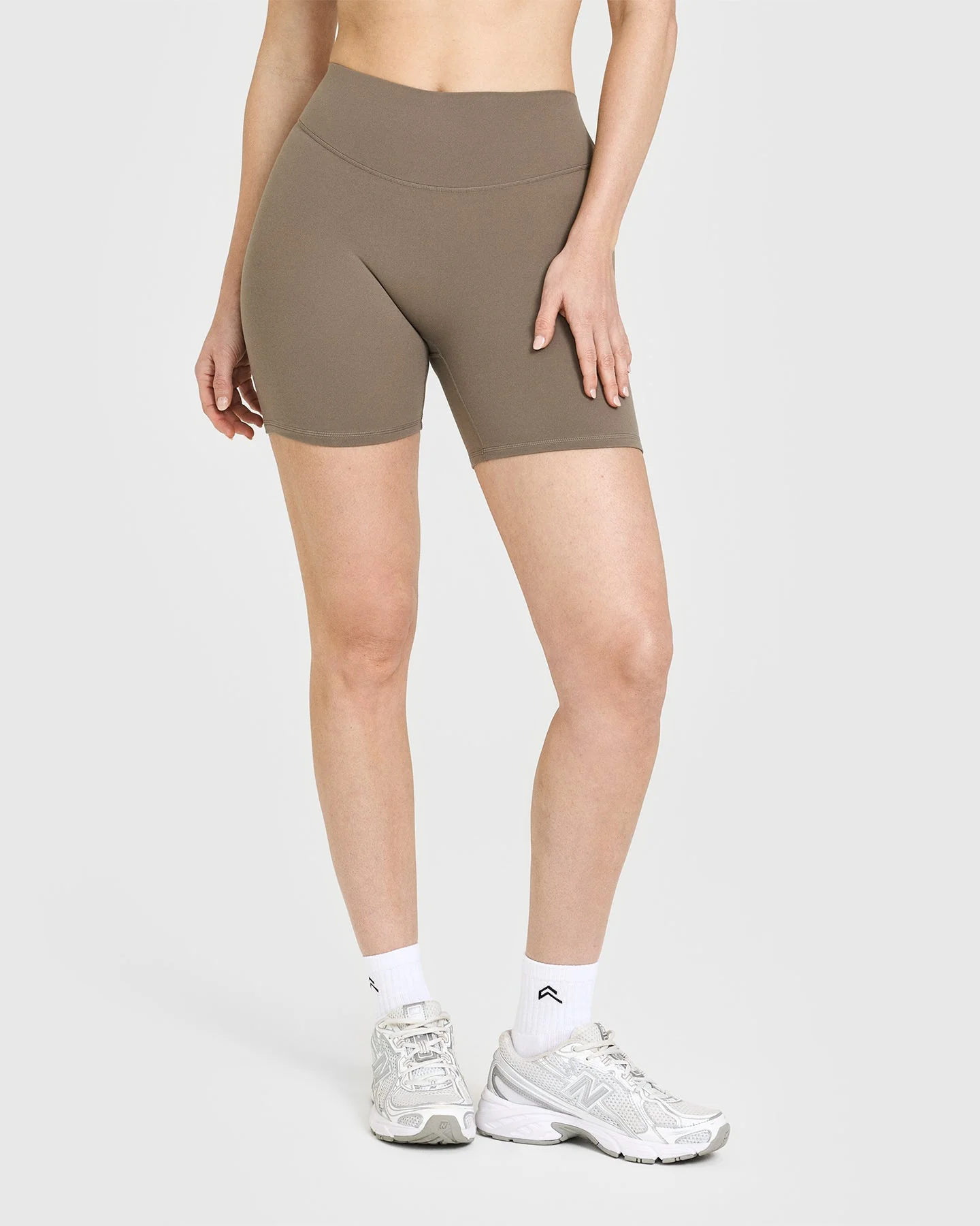 SoftMotion™ Shorts 6" with White Logo | Moss Brown - Image 6