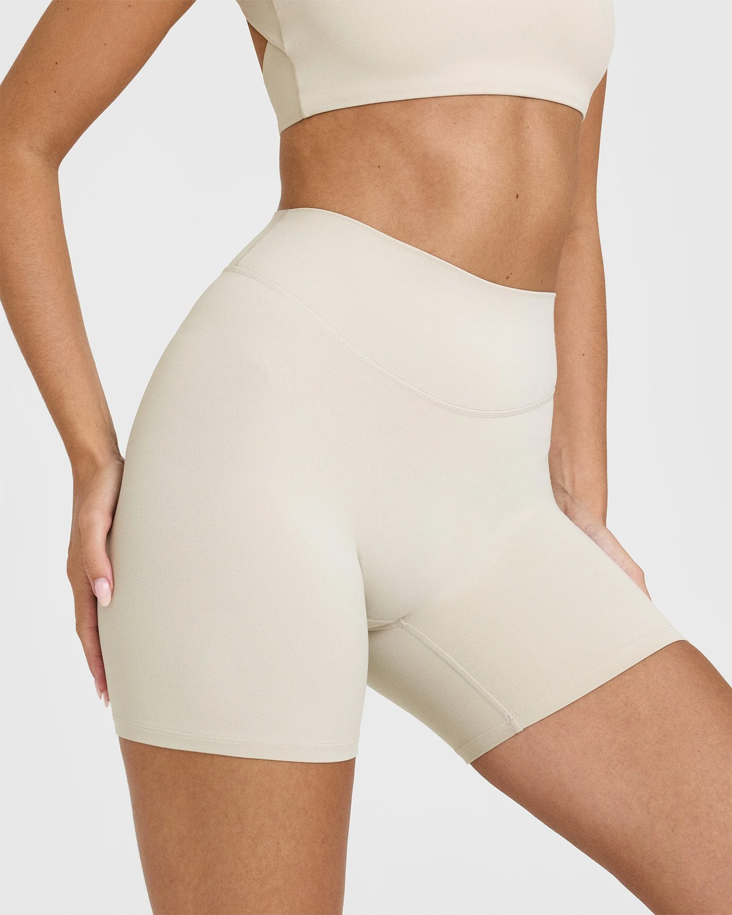 SoftMotion™ Shorts 6" with White Logo | Sand - Image 4
