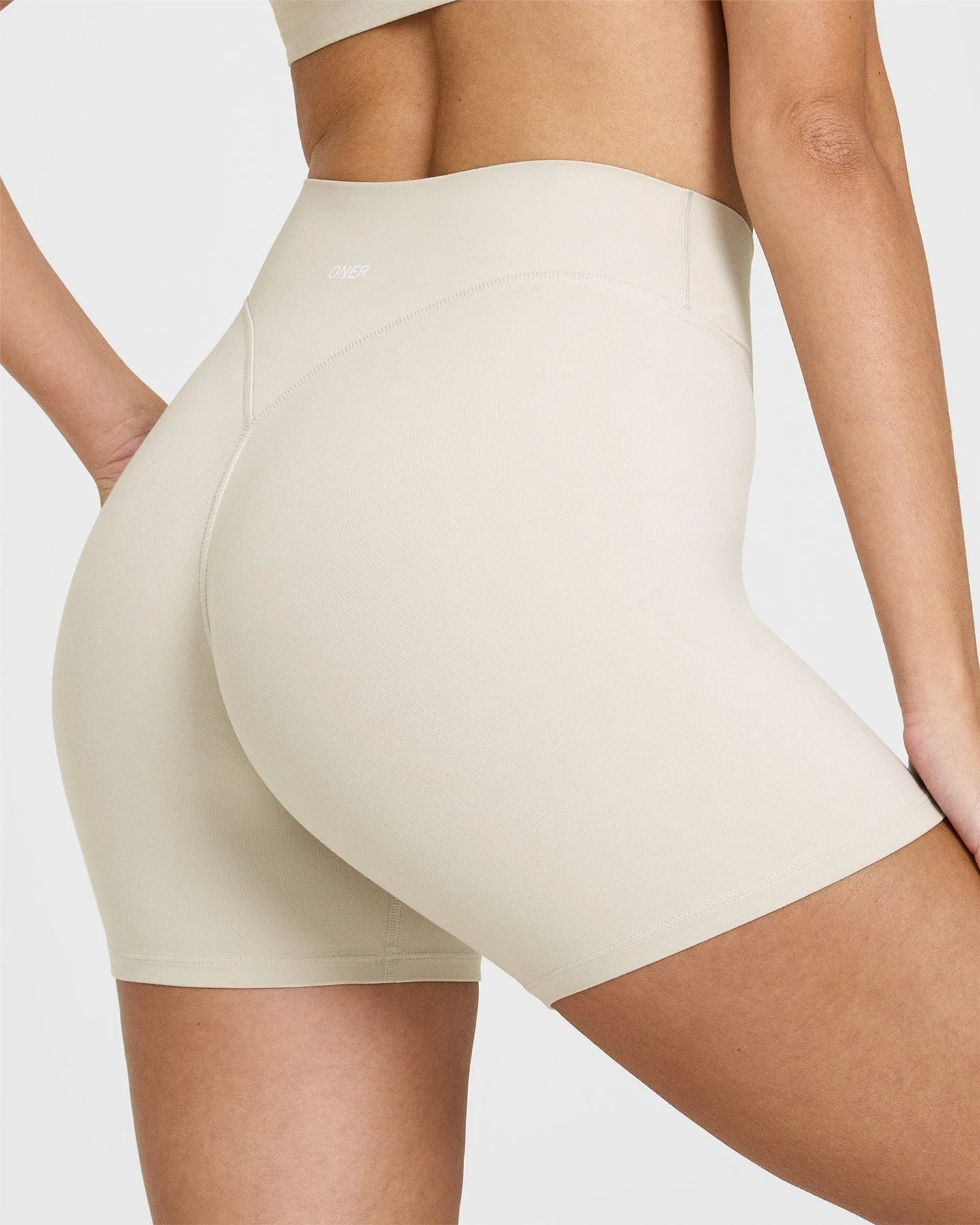 SoftMotion™ Shorts 6" with White Logo | Sand - Image 5