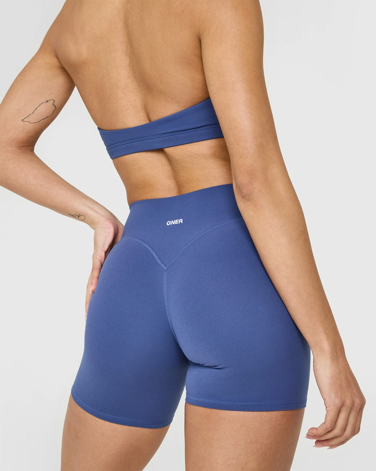 SoftMotion™ Shorts 6" with White Logo | Shadow Blue - Image 5