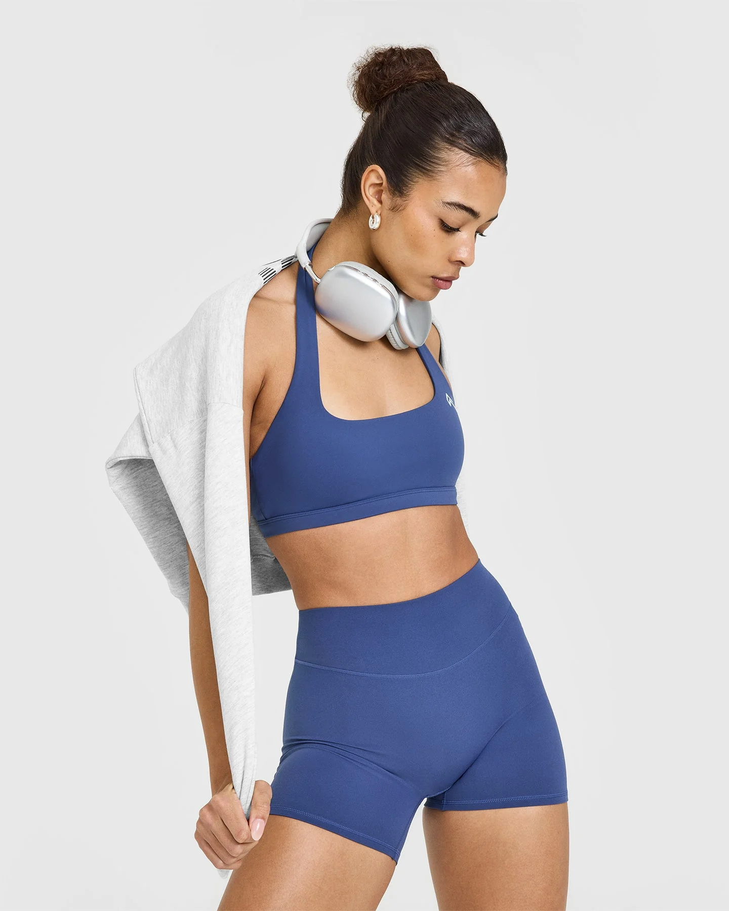 SoftMotion™ Shorts 6" with White Logo | Shadow Blue - Image 6