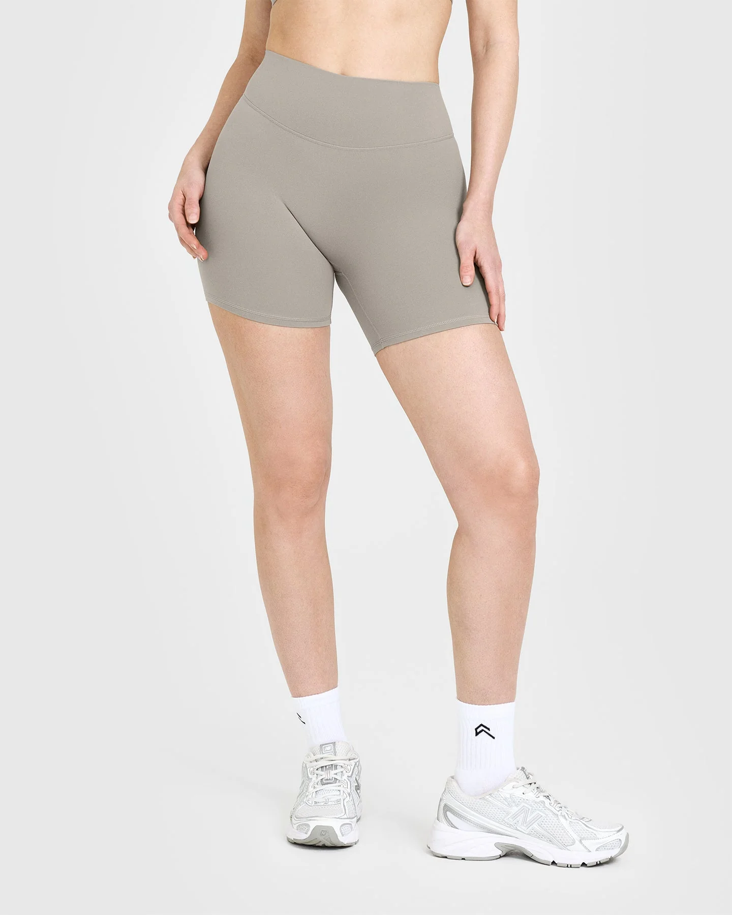 SoftMotion™ Shorts 6" with White Logo | Warm Sand - Image 2