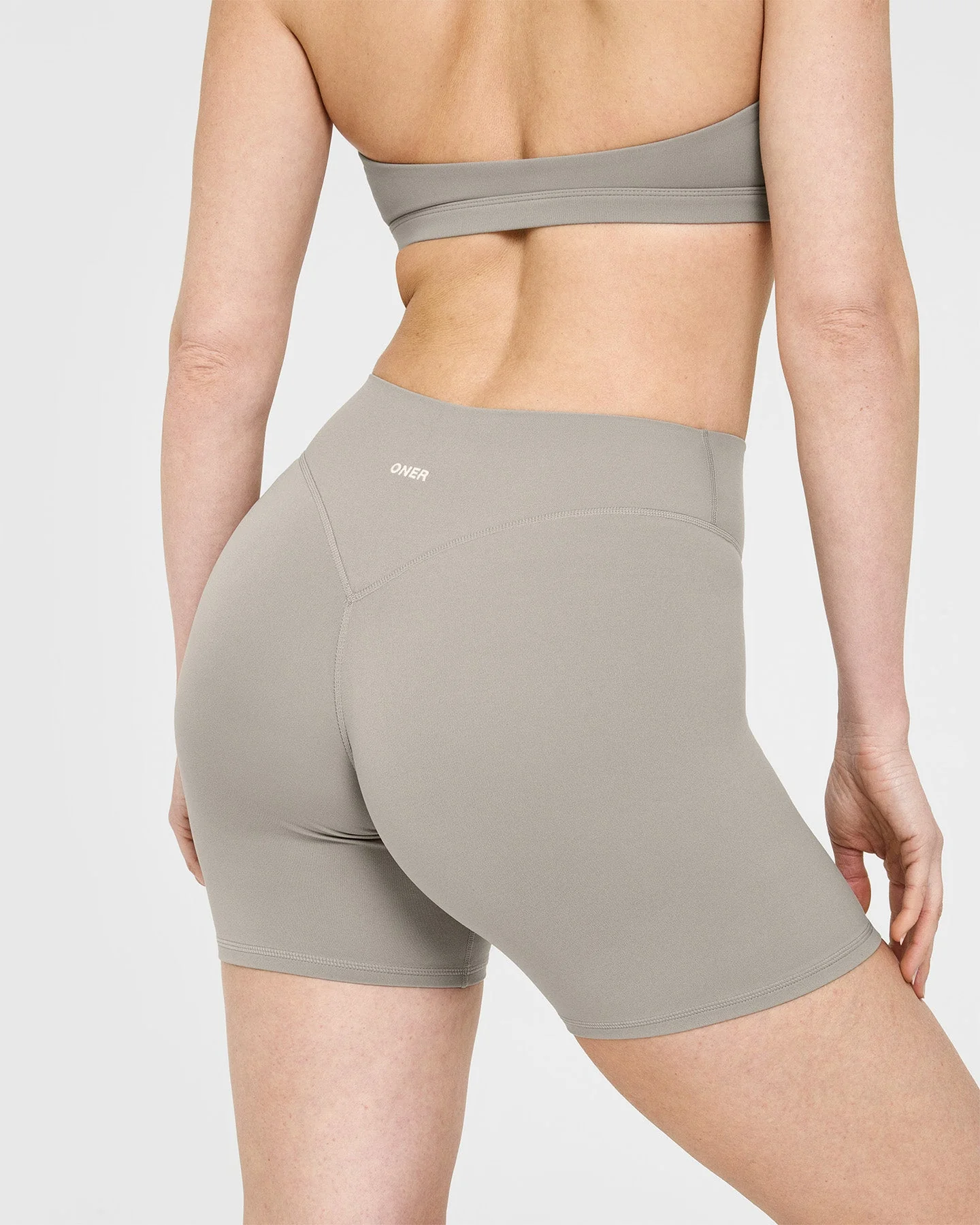 SoftMotion™ Shorts 6" with White Logo | Warm Sand - Image 4