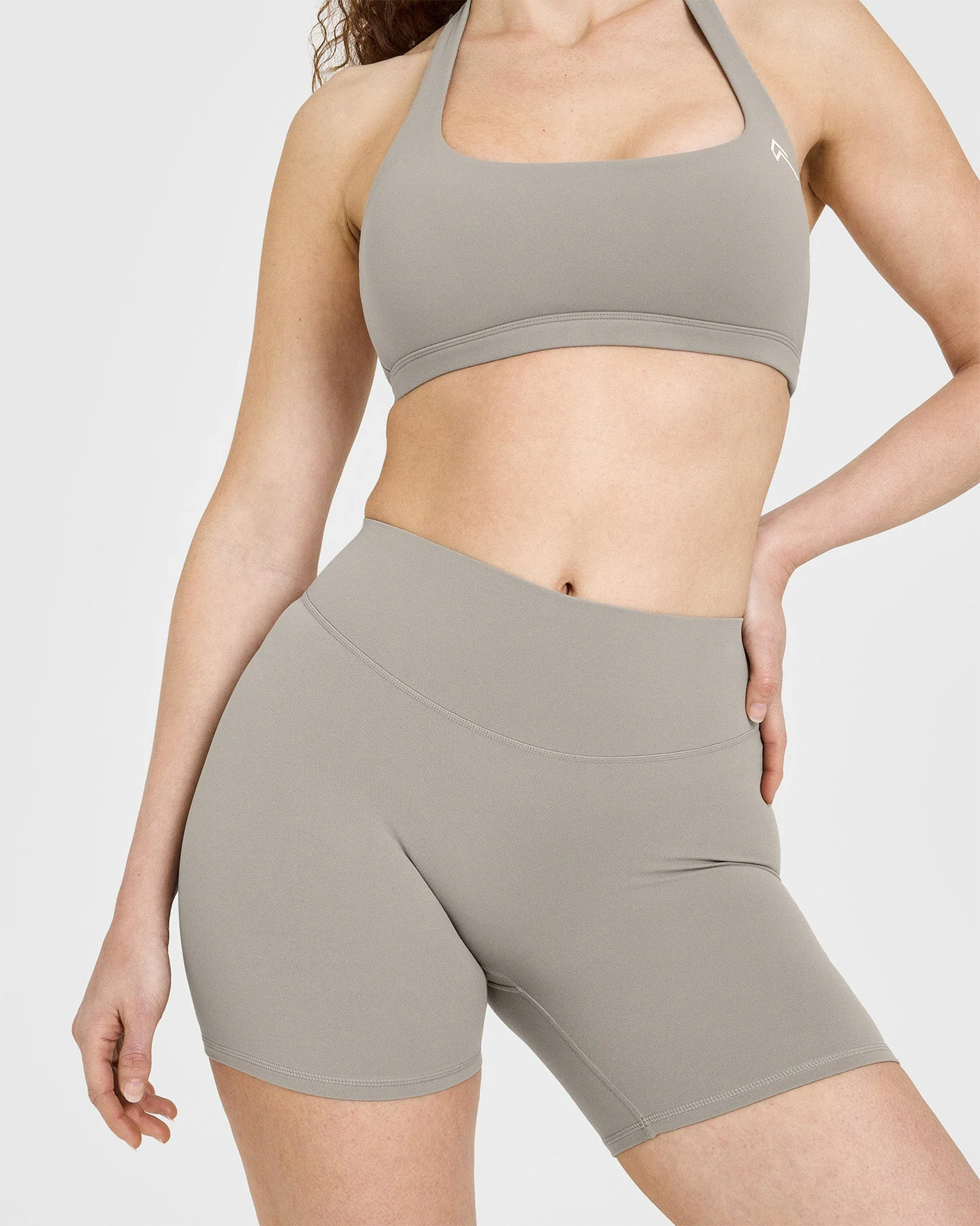 SoftMotion™ Shorts 6" with White Logo | Warm Sand - Image 5