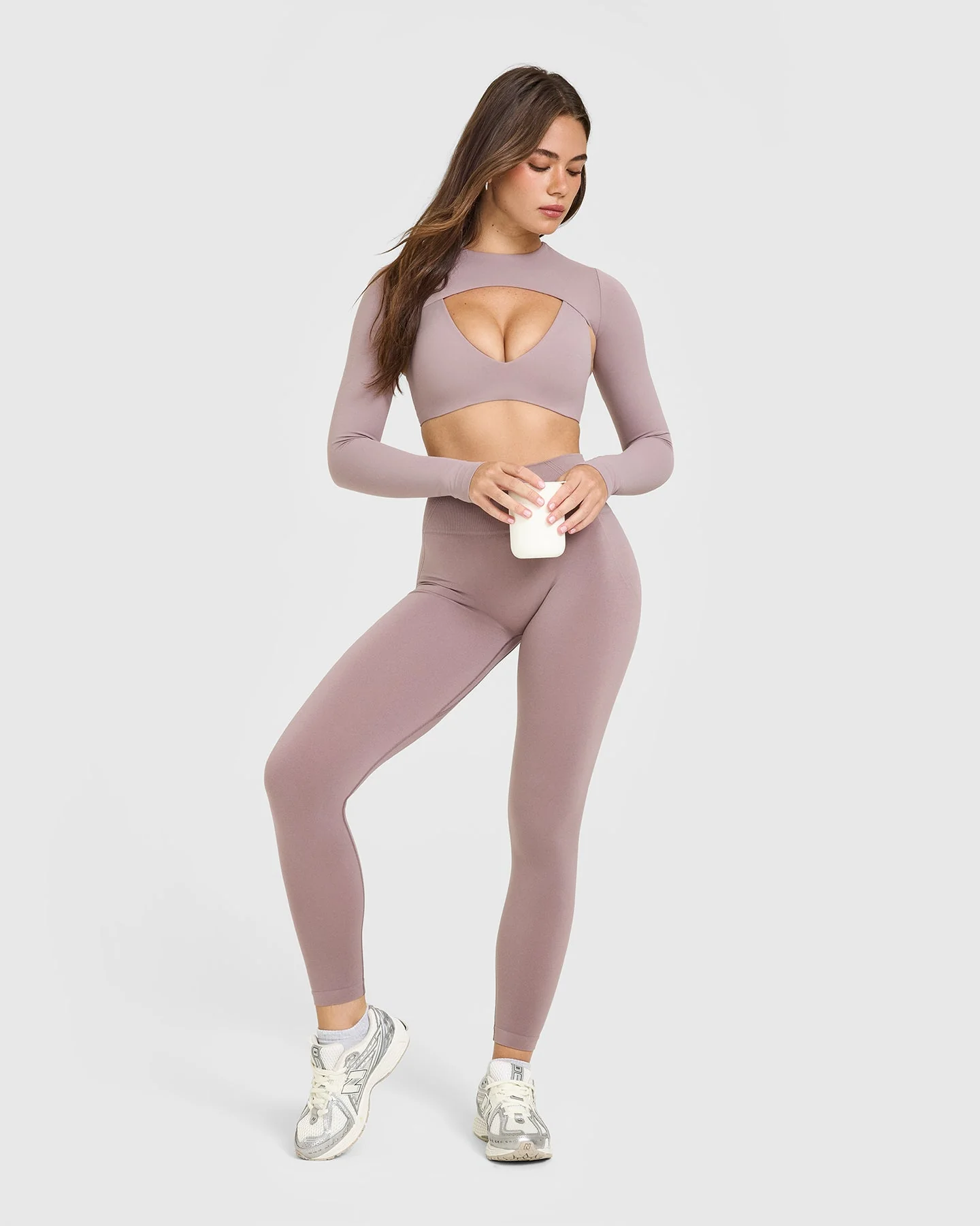 SoftMotion™ Shrug Cover with White Logo | Dusty Purple - Image 3