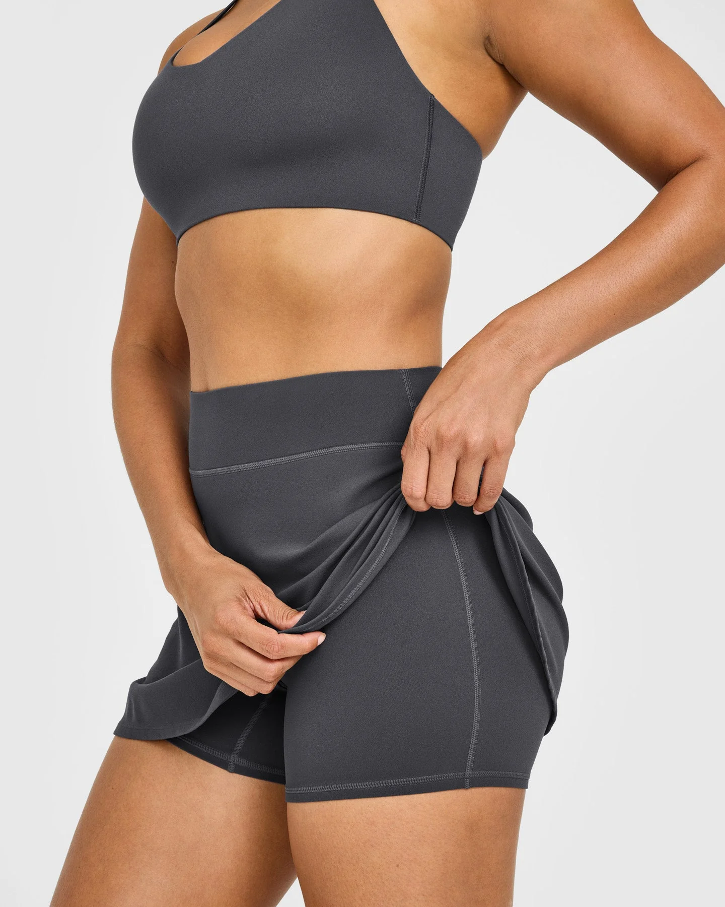SoftMotion™ Skort with White Logo | Coal - Image 4