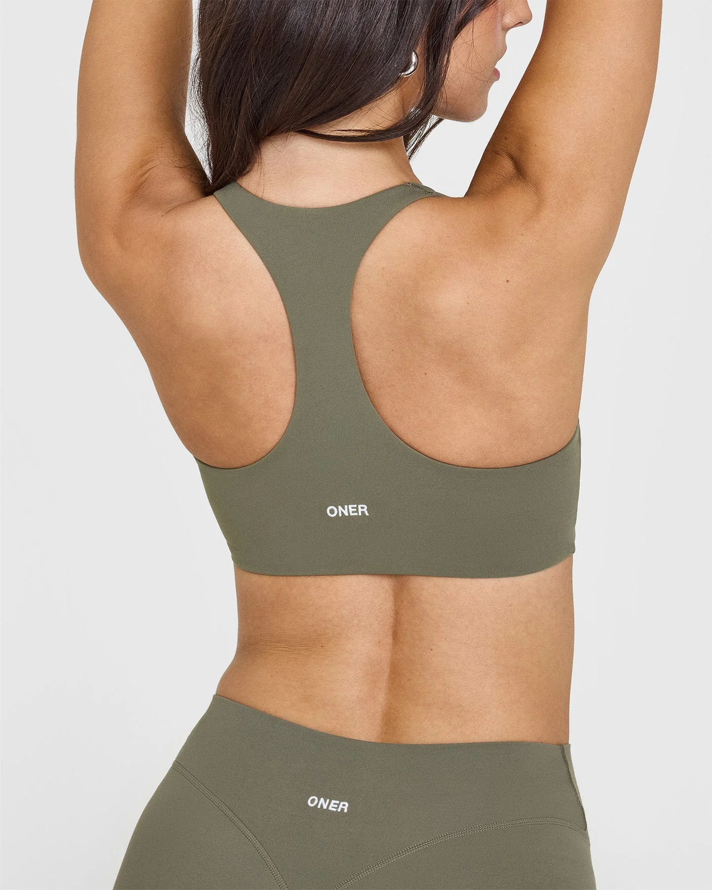 SoftMotion™ Sports Bra with White Logo | Alpine Green - Image 5