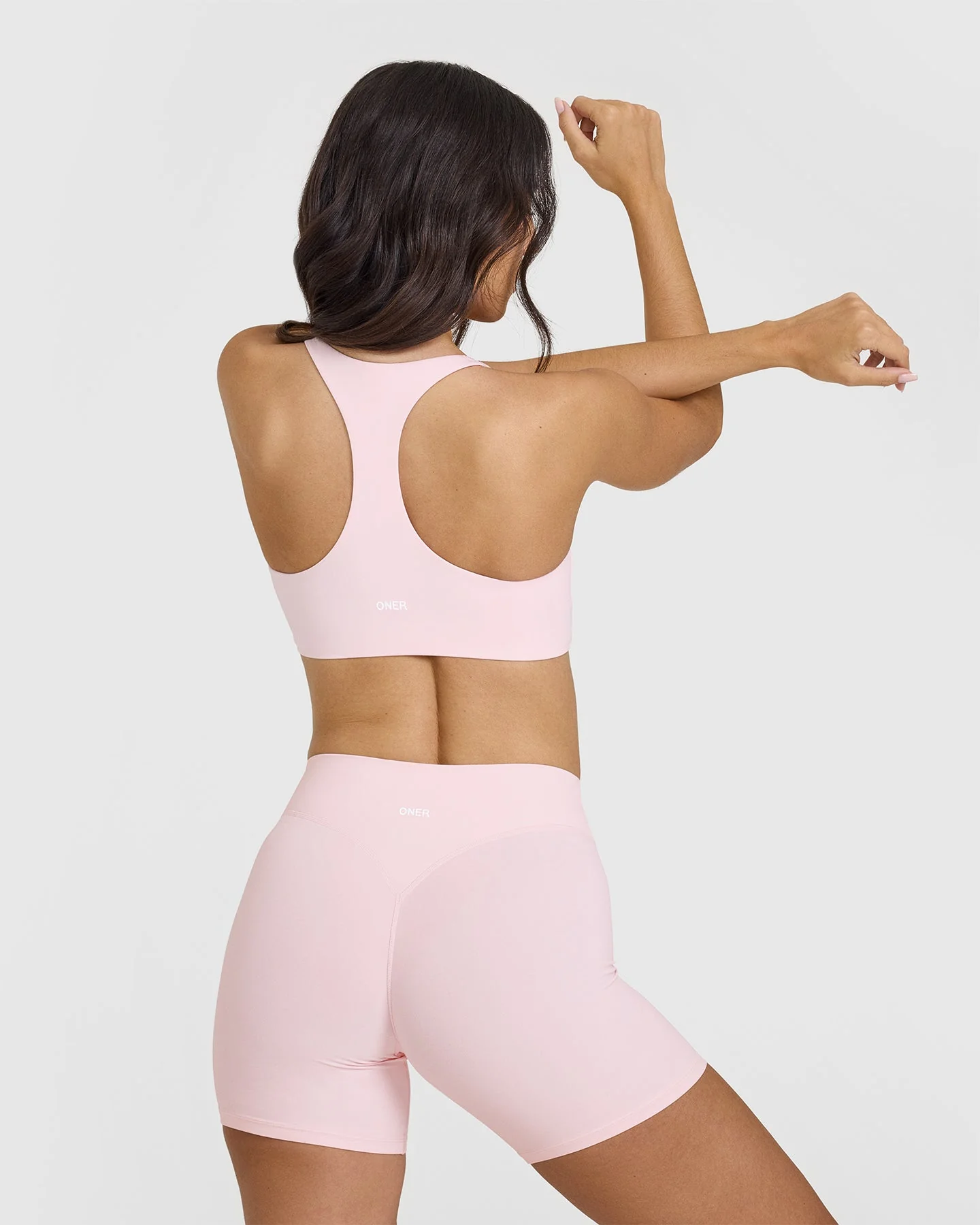 SoftMotion™ Sports Bra with White Logo | Ballet Pink - Image 2