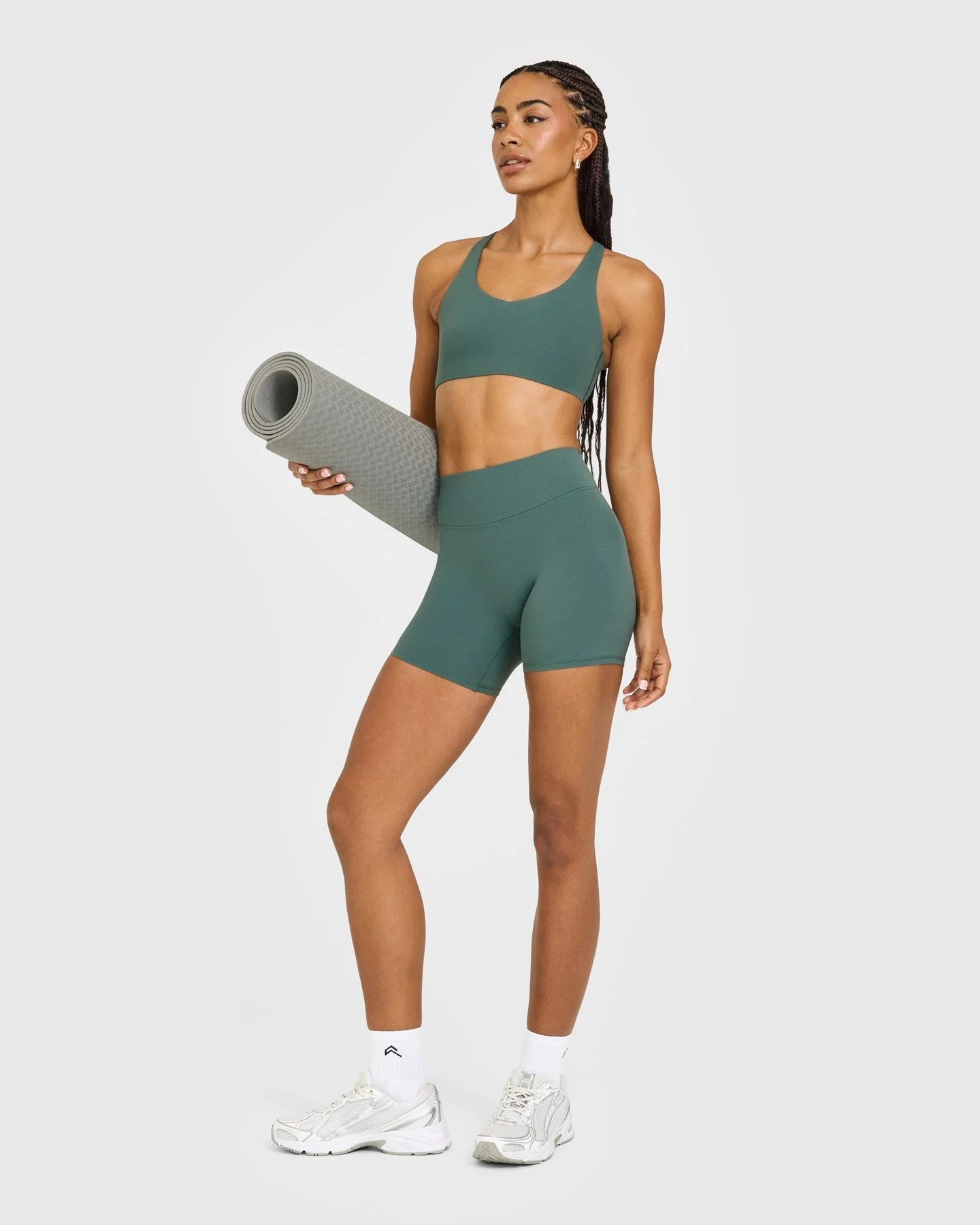 SoftMotion™ Sports Bra with White Logo | Iced Green - Image 3