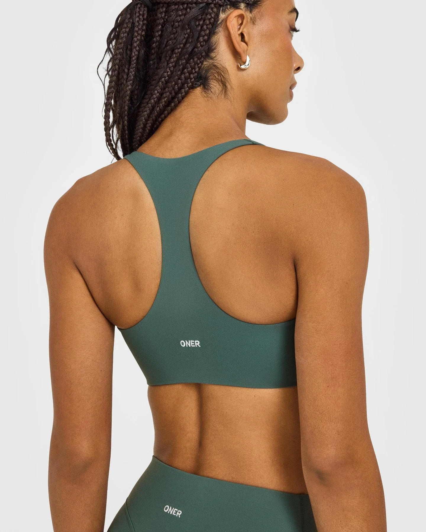 SoftMotion™ Sports Bra with White Logo | Iced Green - Image 4