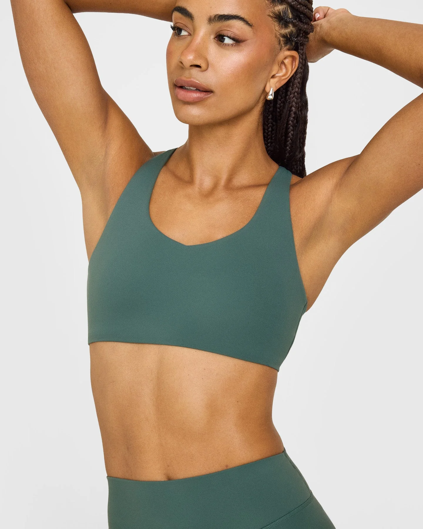 SoftMotion™ Sports Bra with White Logo | Iced Green - Image 5