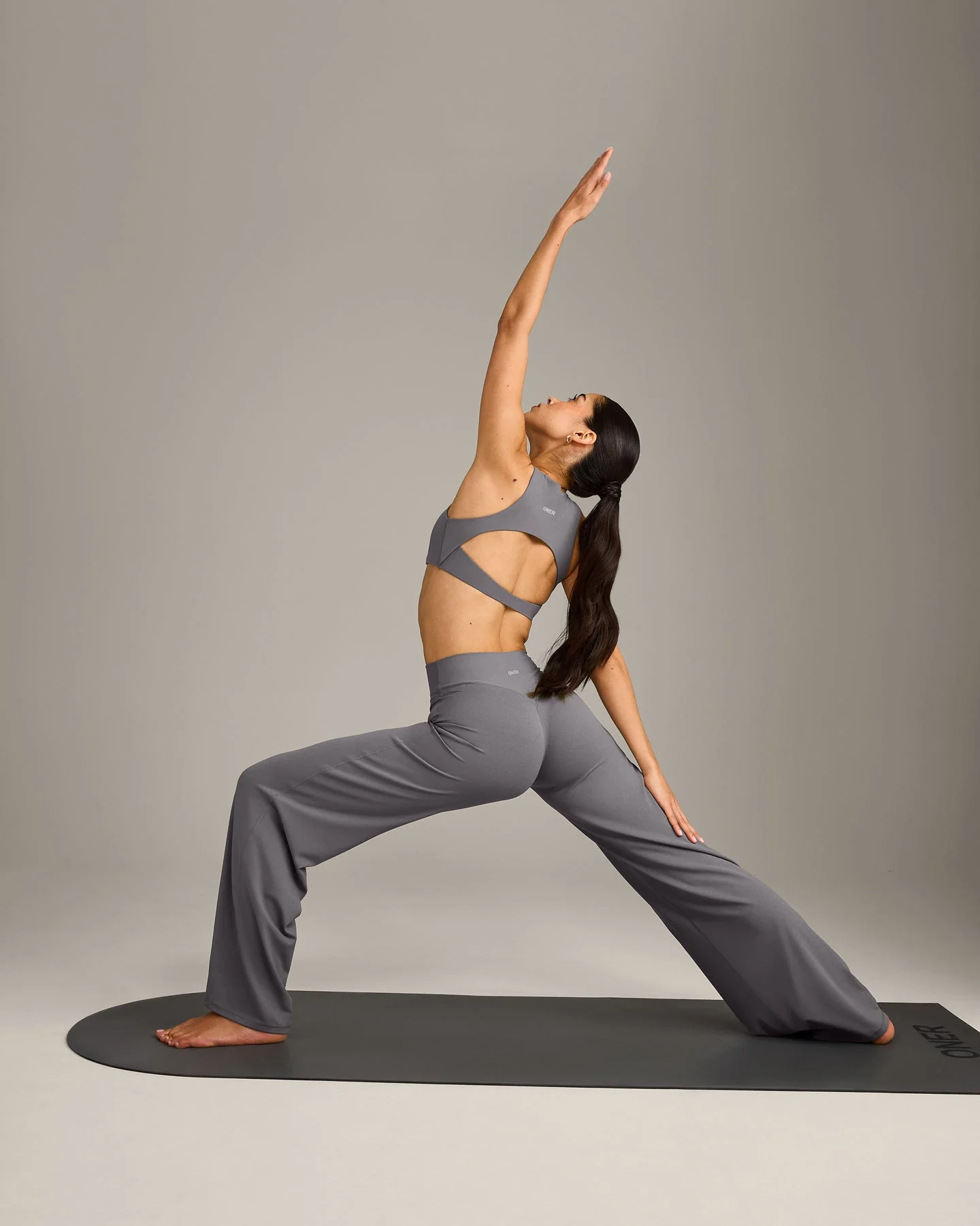 SoftMotion™ Straight Leg Bottoms with Grey Logo | Ash Grey - Image 3
