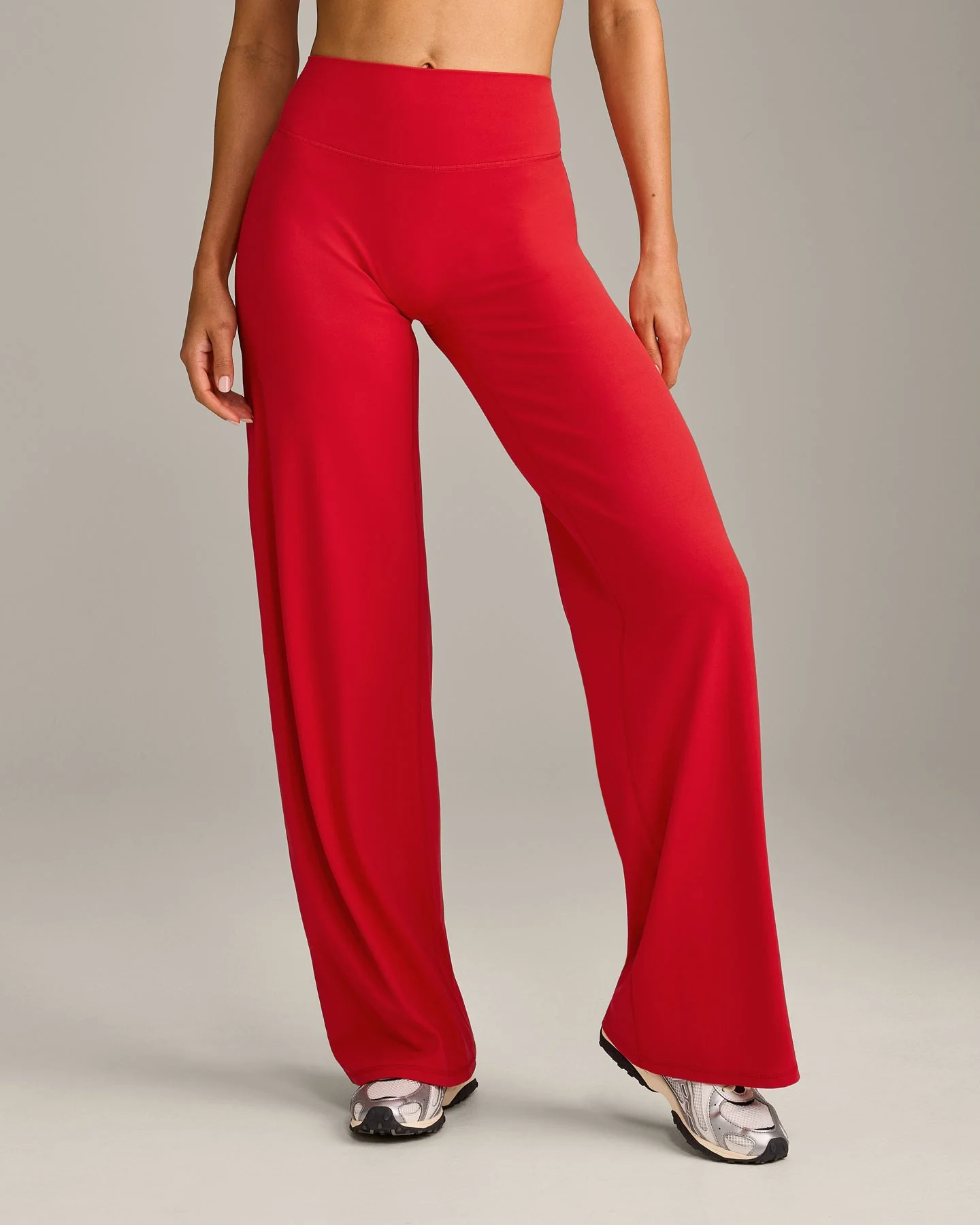 SoftMotion™ Straight Leg Bottoms with Grey Logo | Fiery Red - Image 2