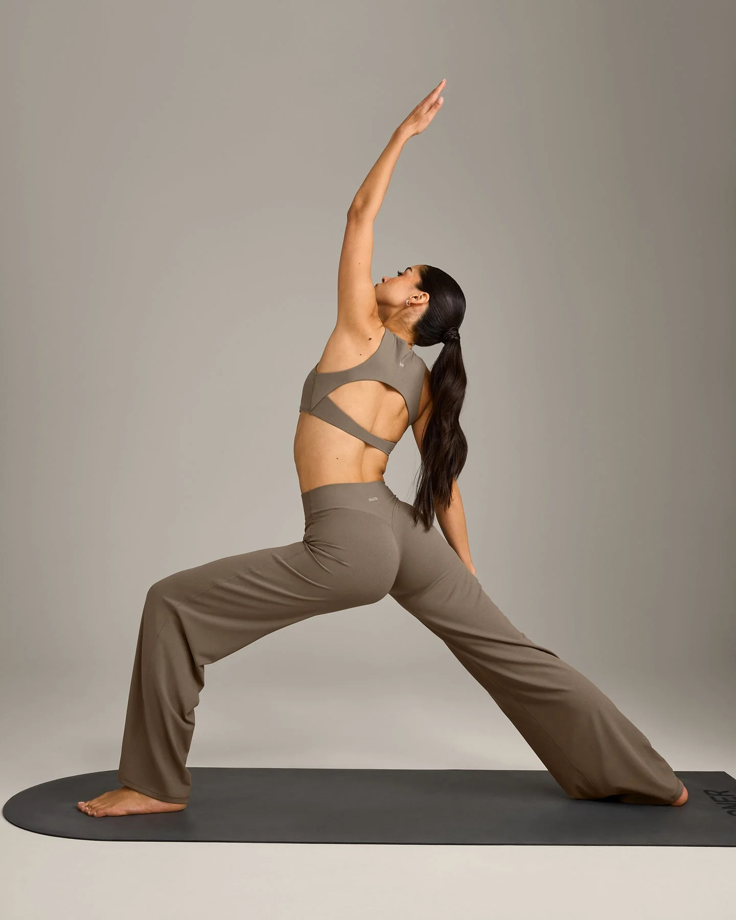SoftMotion™ Straight Leg Bottoms with Grey Logo | Moss Brown - Image 3