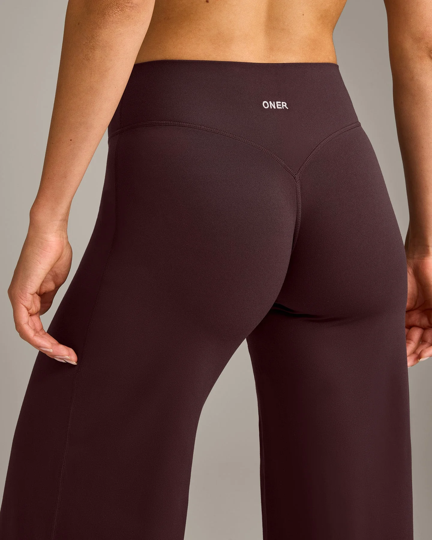 SoftMotion™ Straight Leg Bottoms with Grey Logo | Plum Brown - Image 4