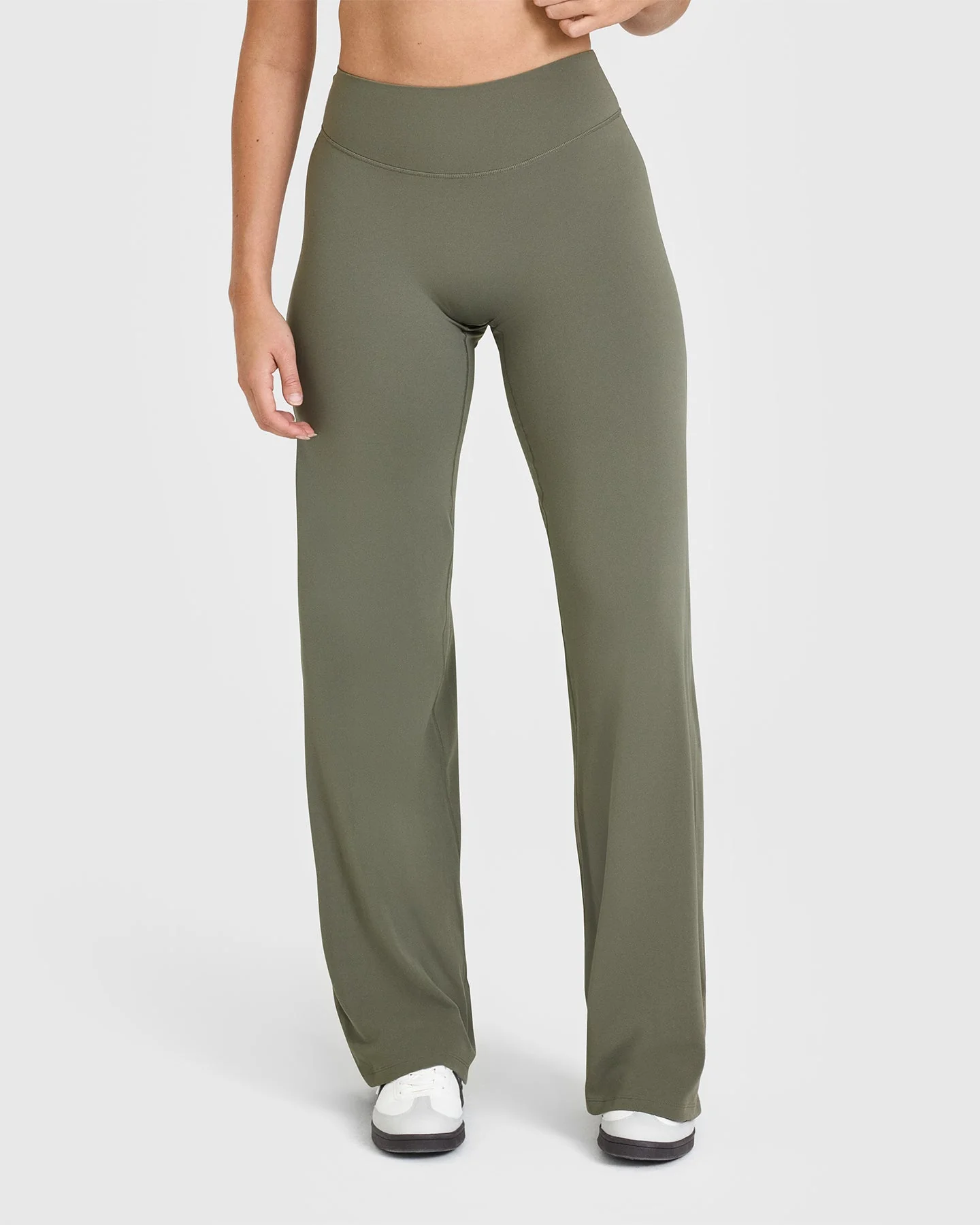 SoftMotion™ Straight Leg Bottoms with White Logo | Alpine Green - Image 2