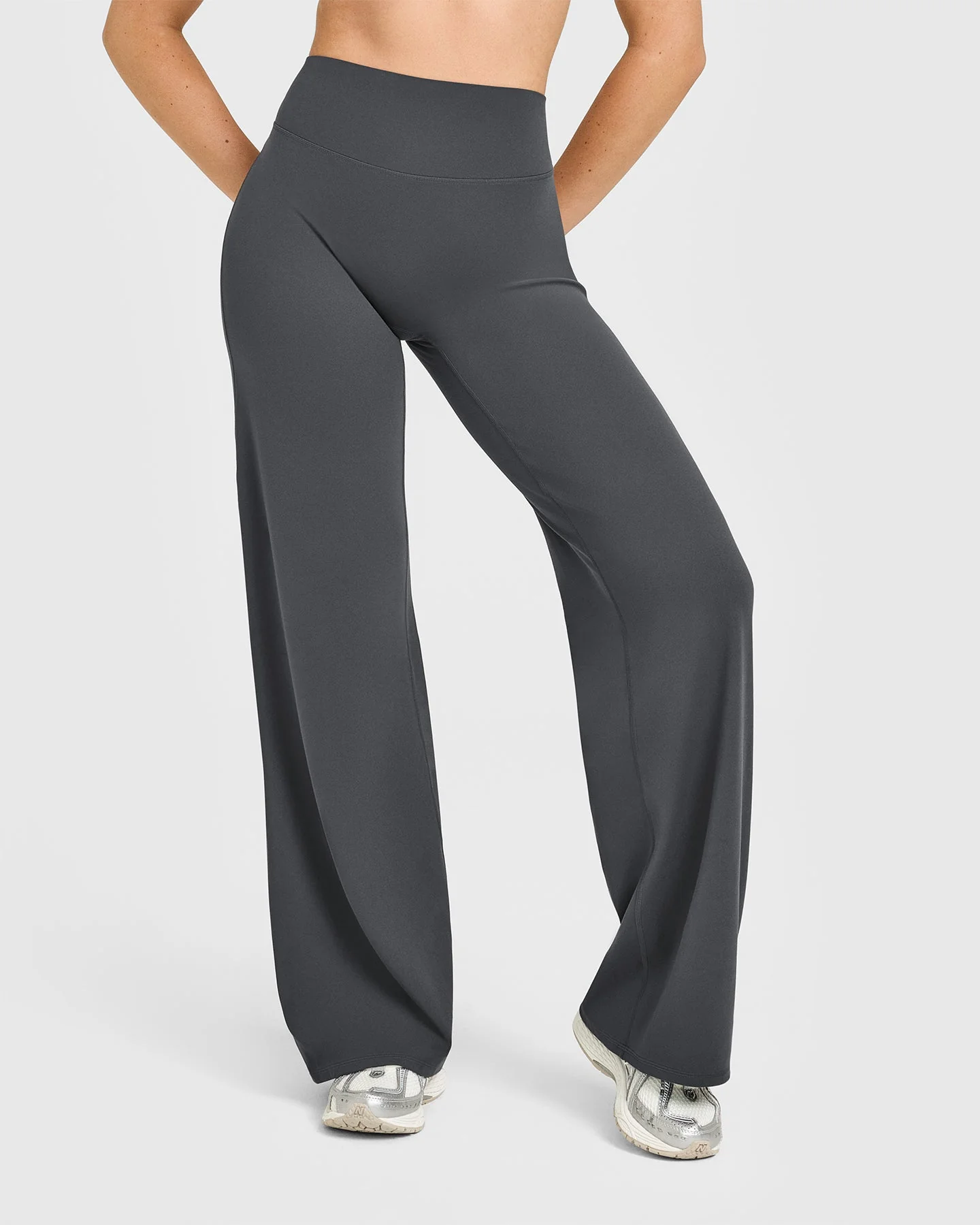 SoftMotion™ Straight Leg Bottoms with White Logo | Coal - Image 2