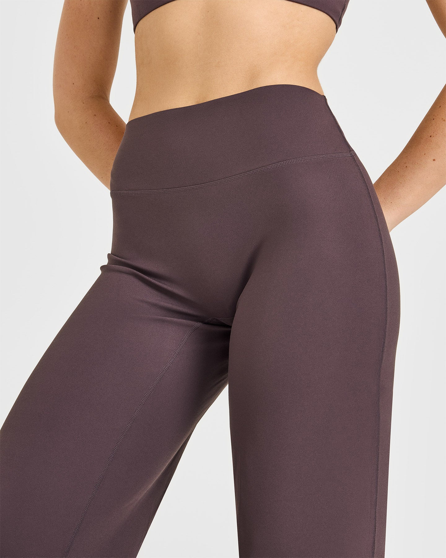 SoftMotion™ Straight Leg Bottoms with White Logo | Dark Umber Brown - Image 5