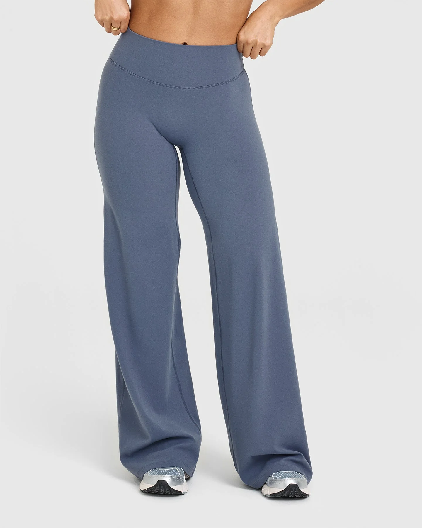 SoftMotion™ Straight Leg Bottoms with White Logo | Granite Blue - Image 2