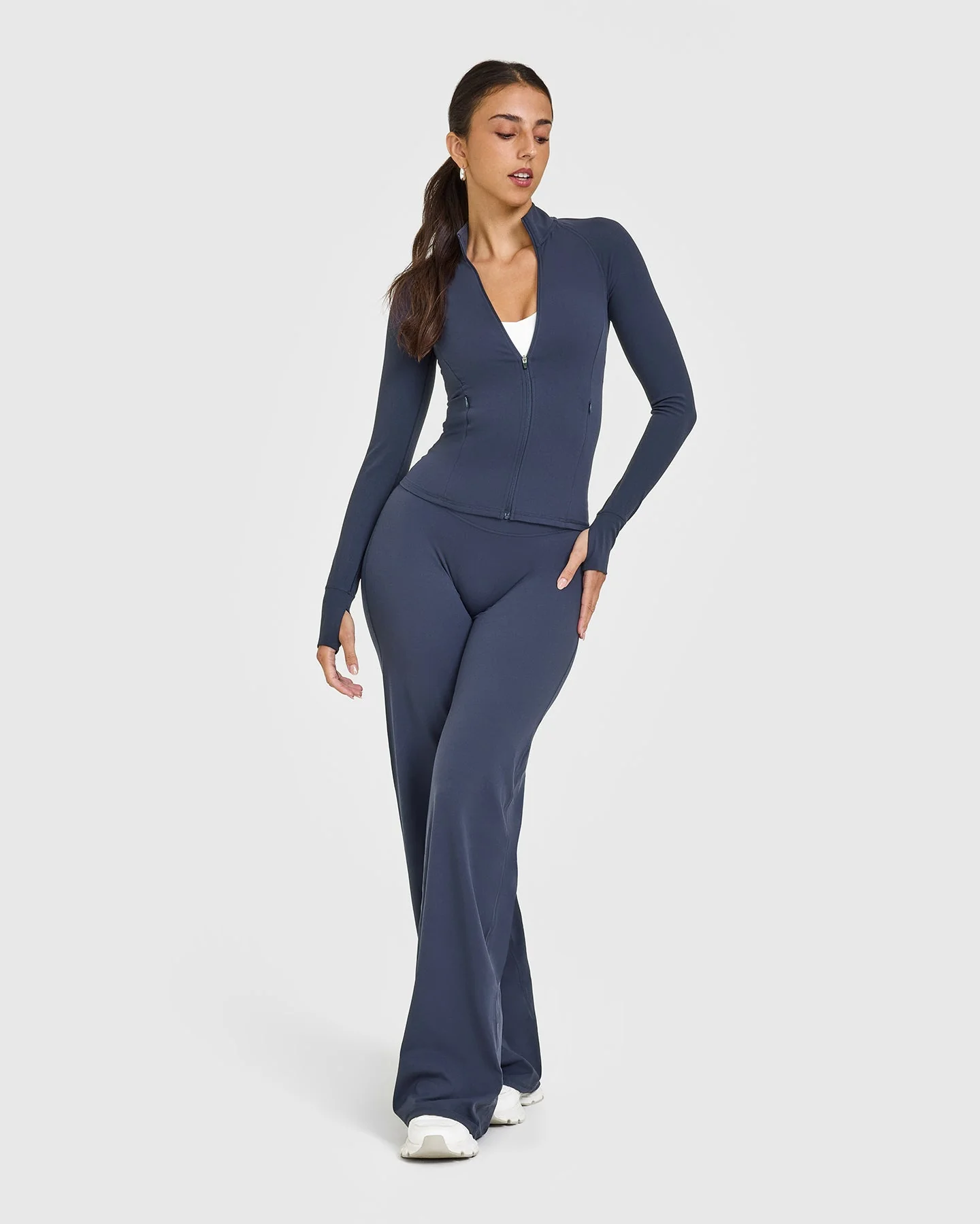 SoftMotion™ Straight Leg Bottoms with White Logo | True Blue - Image 3