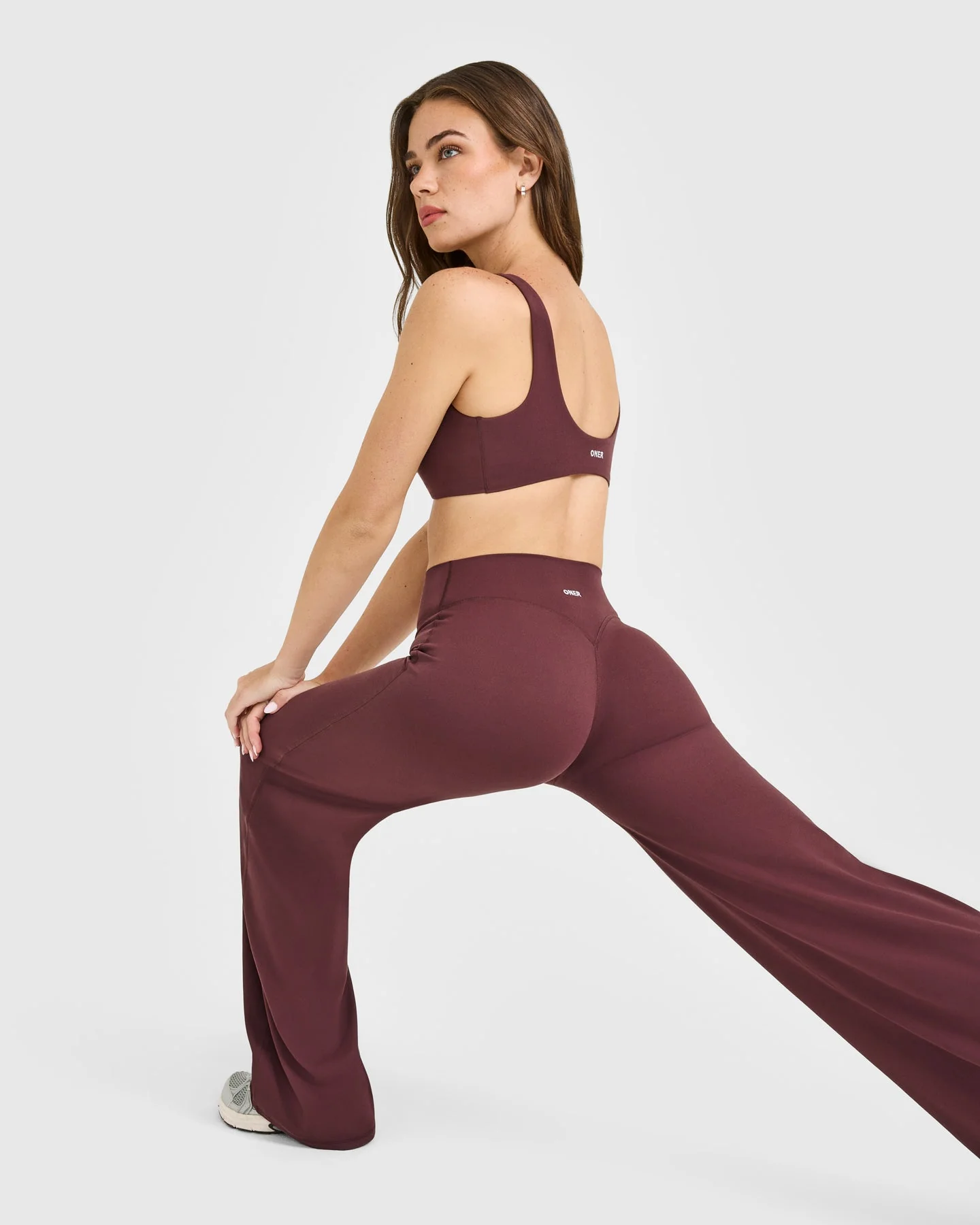 SoftMotion™ Straight Leg Bottoms with White Logo | Velvet Mocha - Image 6