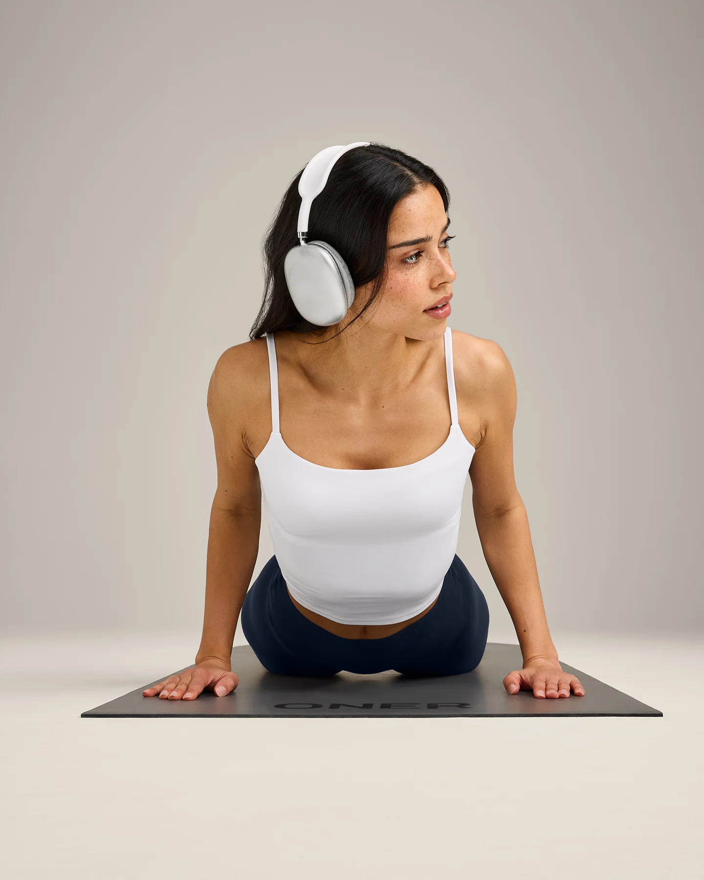 SoftMotion™ Strappy Mid Vest with Built in Bra Shelf | White - Image 6