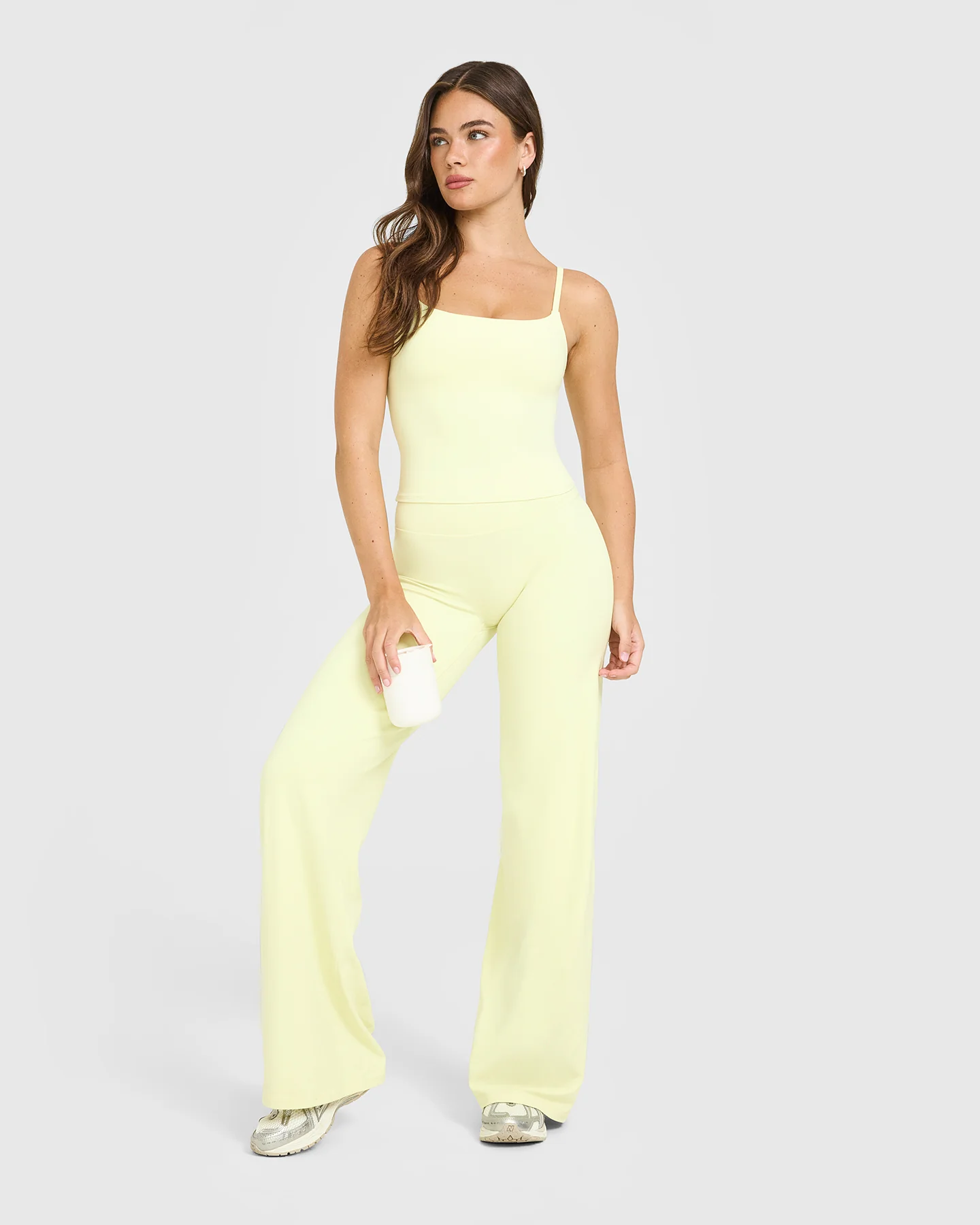 SoftMotion™ Strappy Mid Vest with Built in Bra Shelf | Pastel Yellow - Image 3