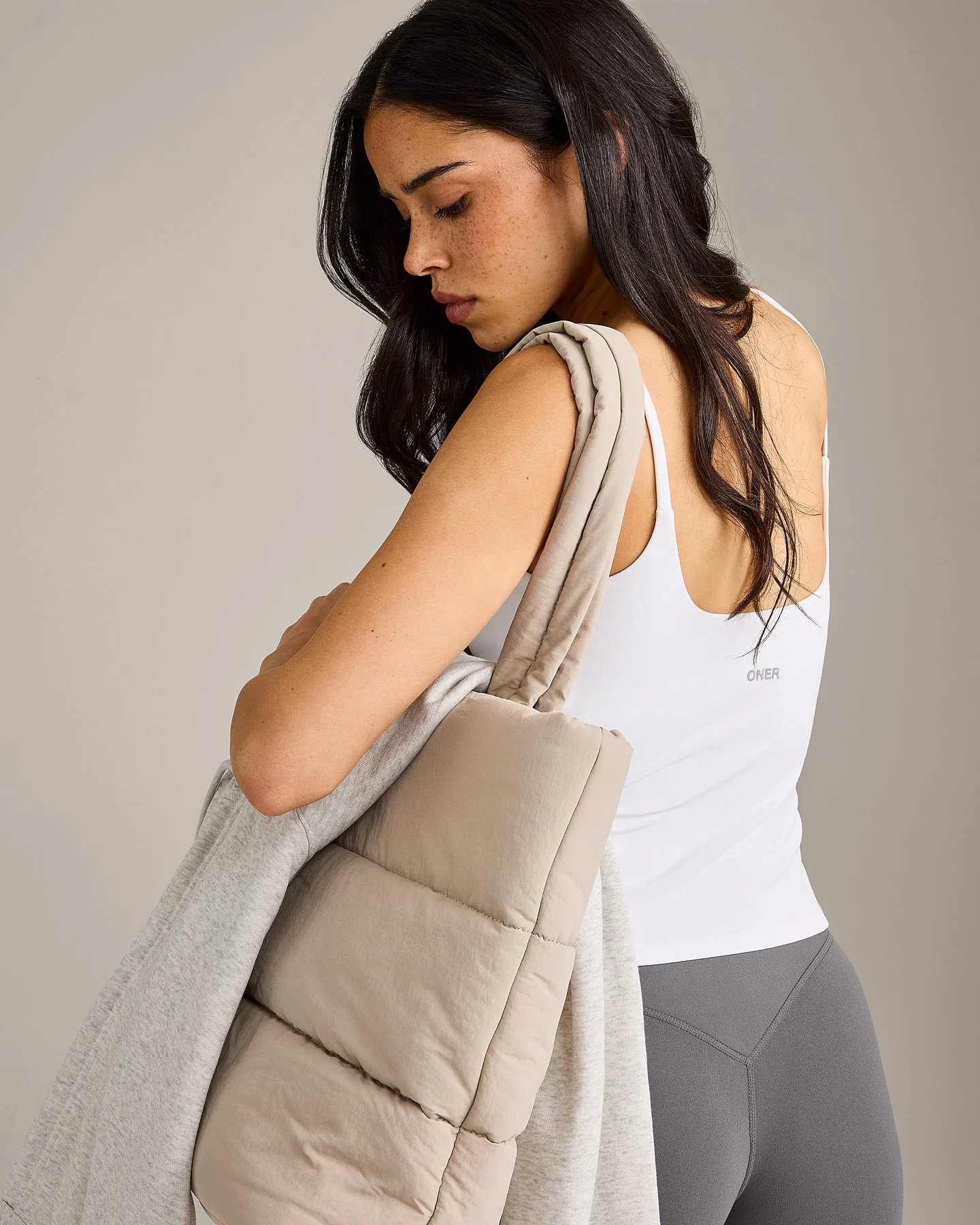 SoftMotion™ Strappy Vest with Built in Bra Shelf | White - Image 4