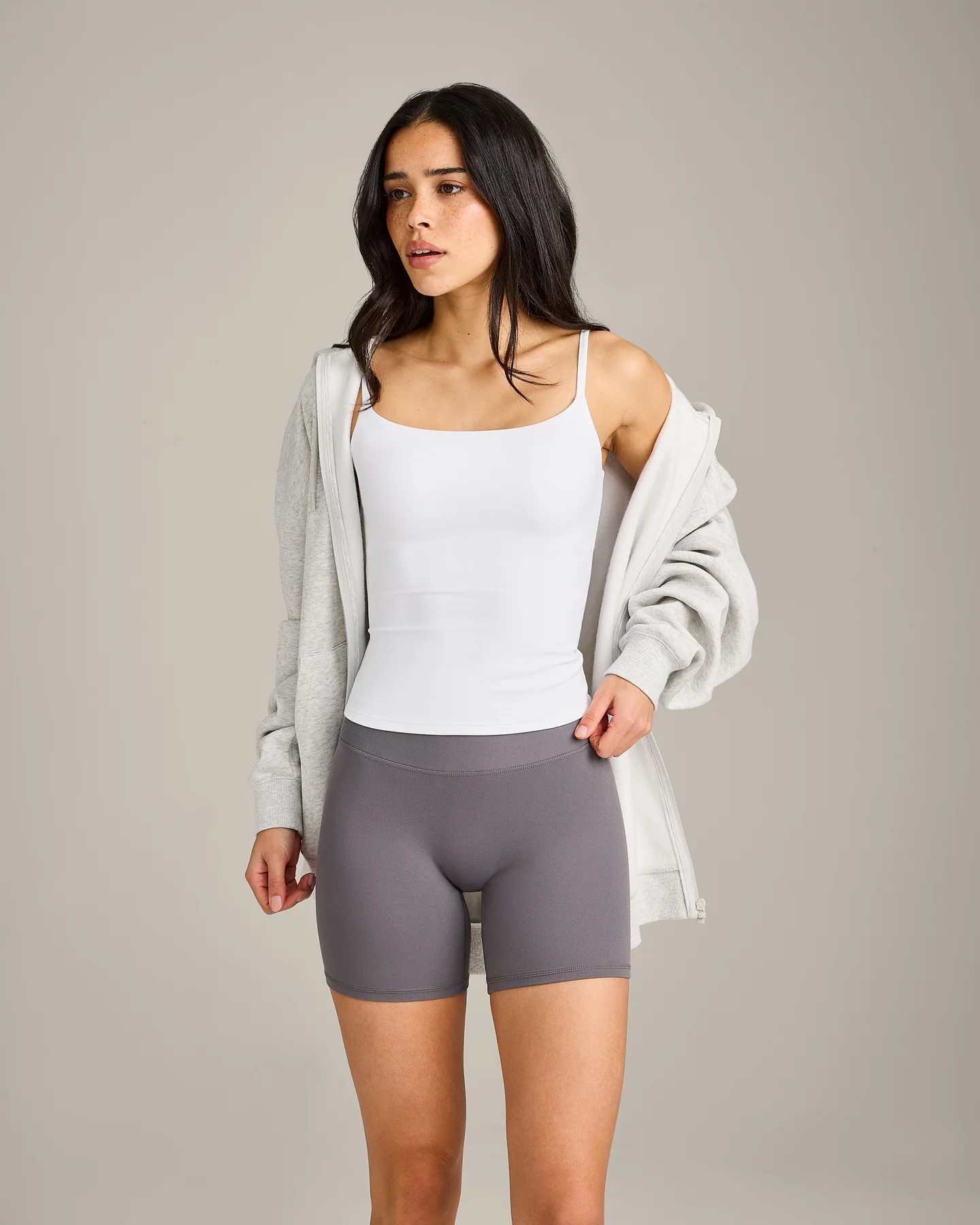 SoftMotion™ Strappy Vest with Built in Bra Shelf | White - Image 5