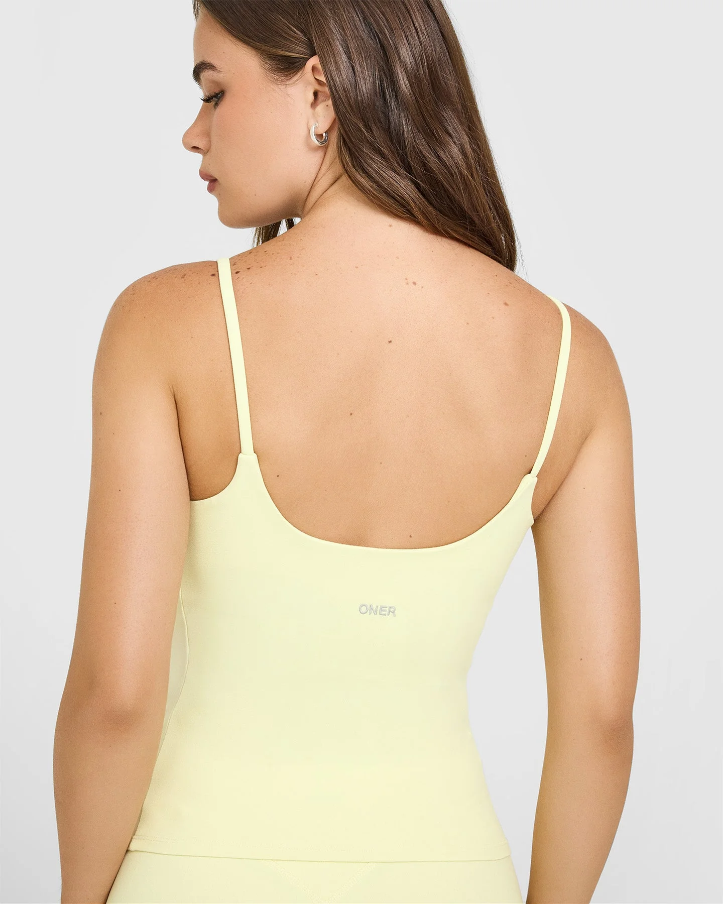 SoftMotion™ Strappy Vest with Built in Bra Shelf | Pastel Yellow - Image 4