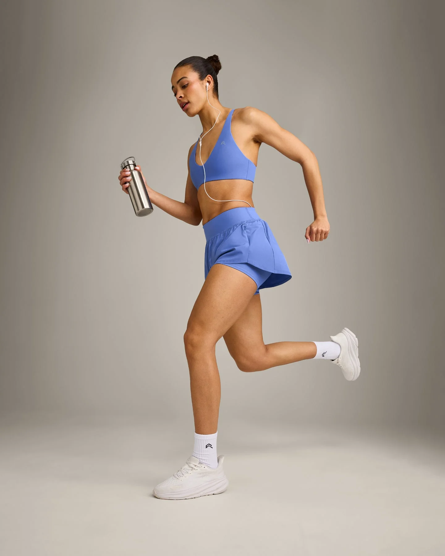 UnifiedMove™ Double Layer Shorts 5" with Reflective Logo | Glaucous Blue - Image 3