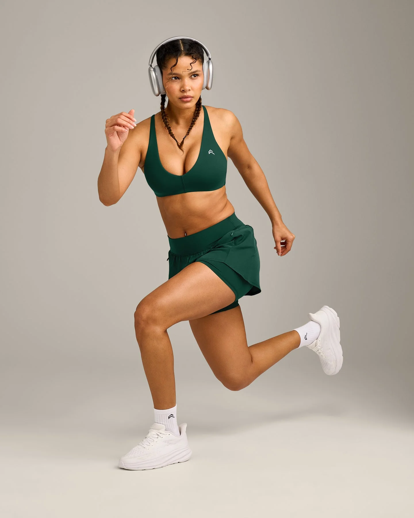 UnifiedMove™ Double Layer Shorts 5" with Reflective Logo | Racing Green - Image 3