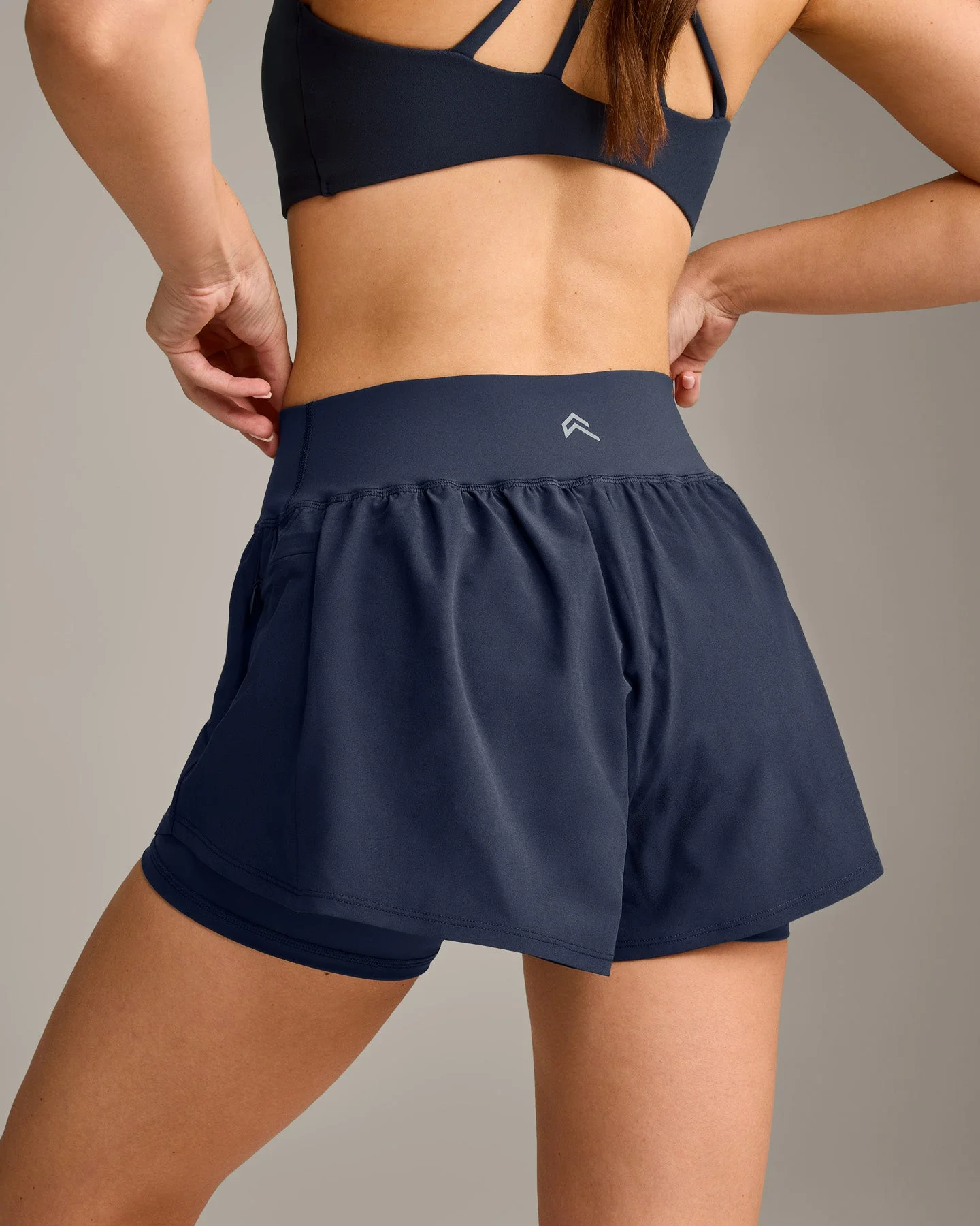 UnifiedMove™ Double Layer Shorts 5" with Reflective Logo | True Blue - Image 5