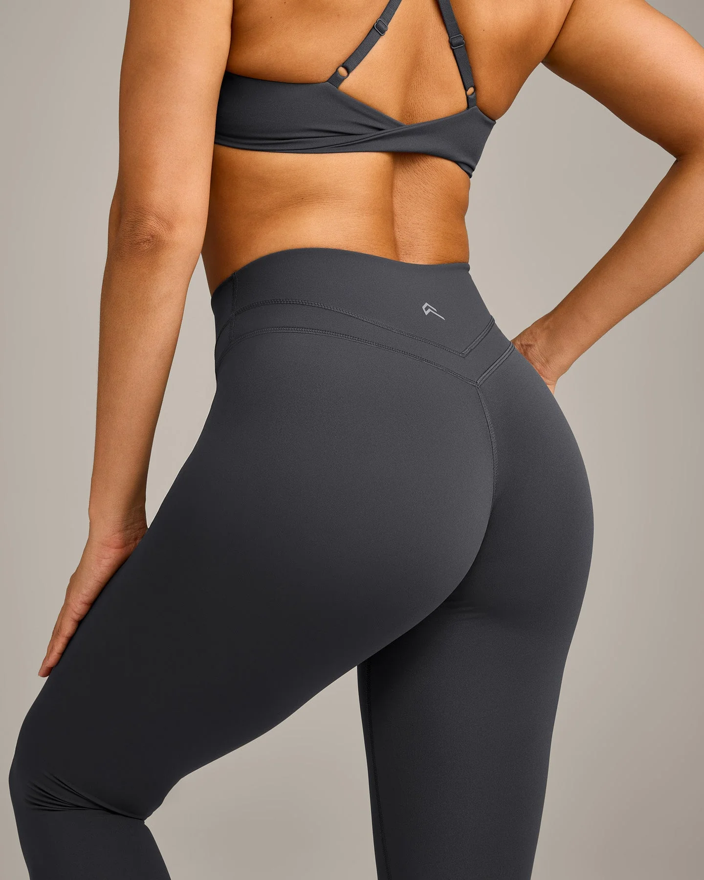 UnifiedMove™ High Waisted Leggings with Reflective Logo | Coal - Image 4